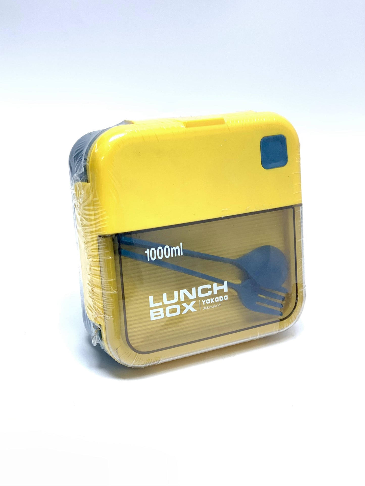 COOLBABY Kid/Adult Lunch Box 2 Compartments Leak Proof Lunch Box, Reusable, With Cutlery Fork, Perfect For School, Office, Outdoor Square,