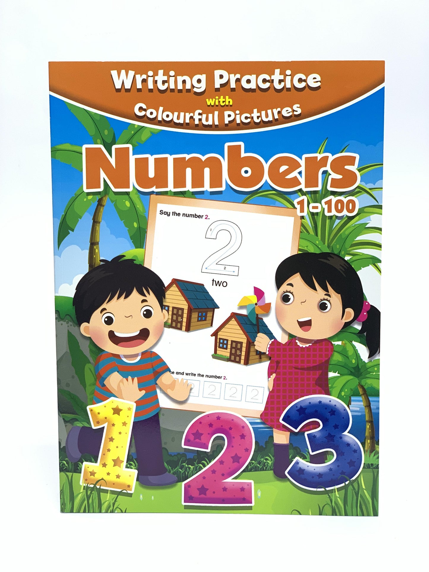 WRITING PRACTICE WITH COLOURFUL PICTURES NUMBERS 1-100 BOOK
