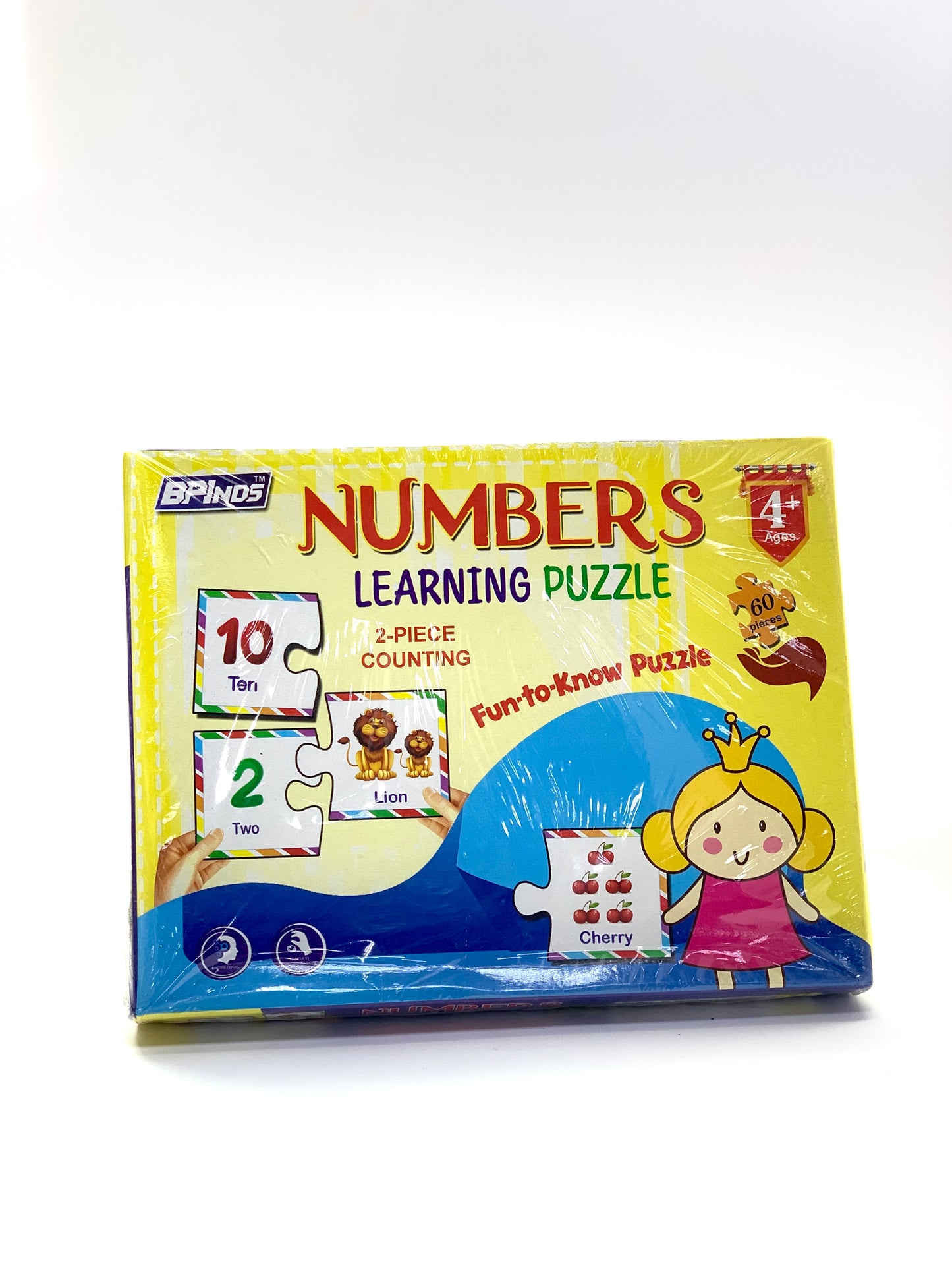 NUMBER LEARING PAZZLE 2 PIECE COUNTING 4+