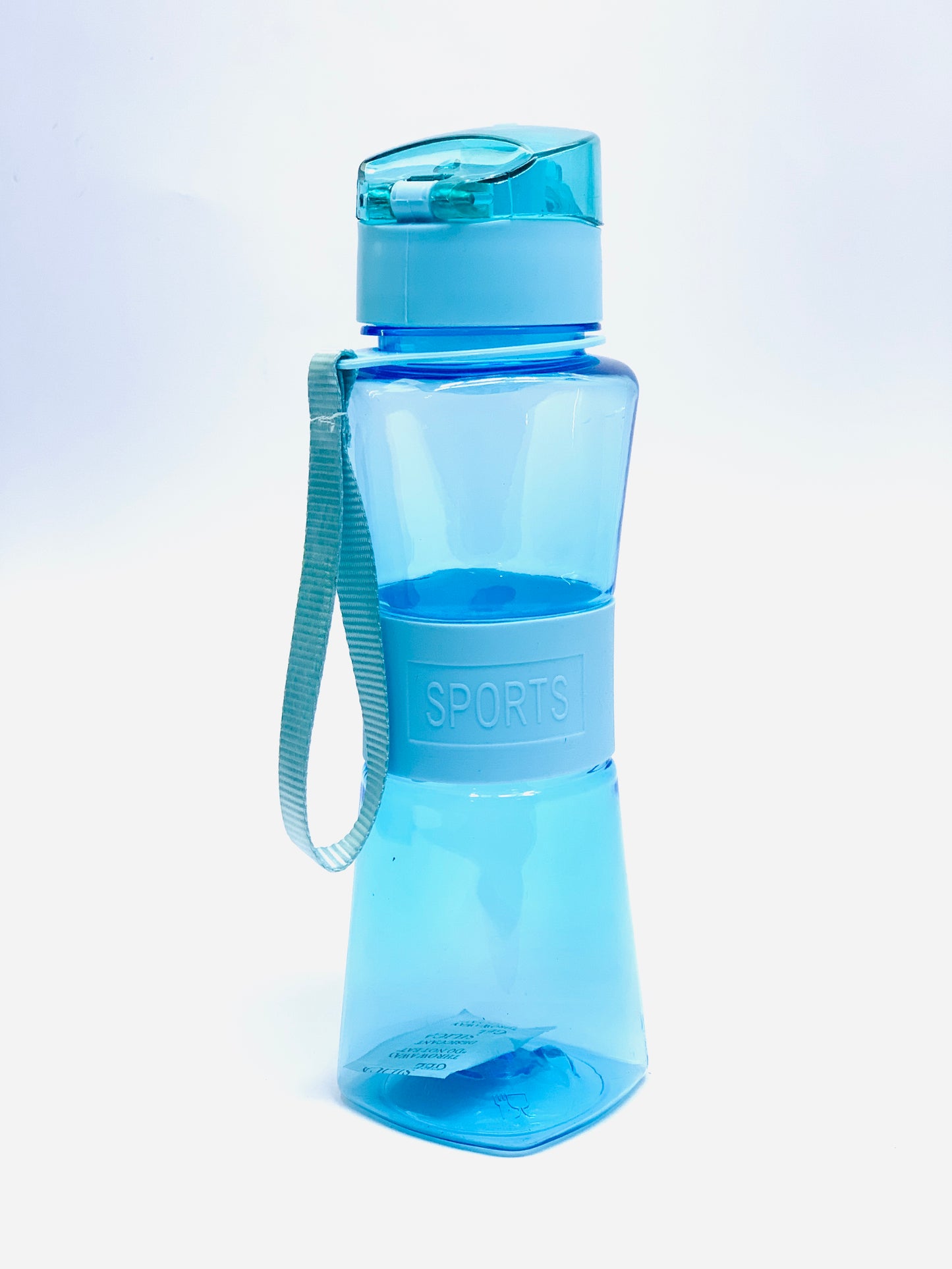 BLUE PLASTIC WATER BOTTLE