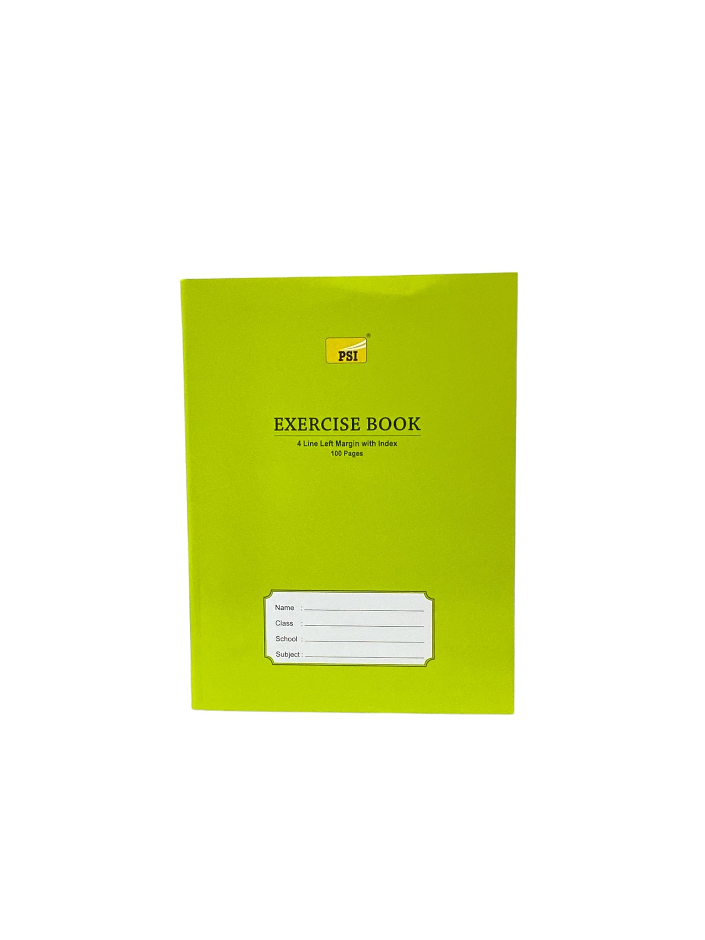 EXERCISE BOOK 4 LINE LEFT MARGIN WITH INDEX