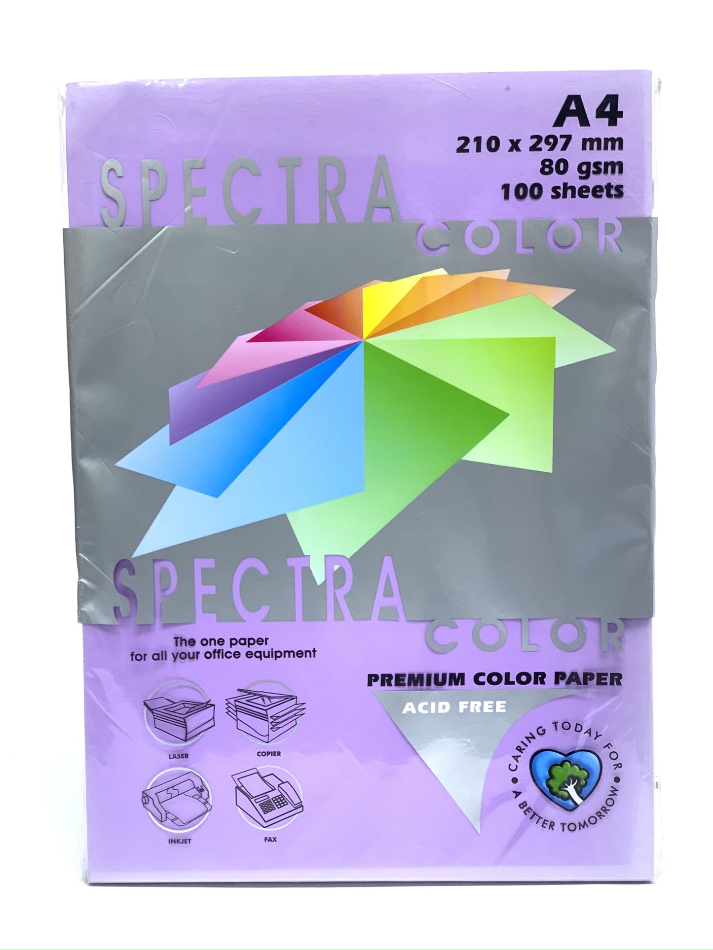 SPECTRA COLOR PAPER A4 80 GSM 100 SHEETS PURPLE