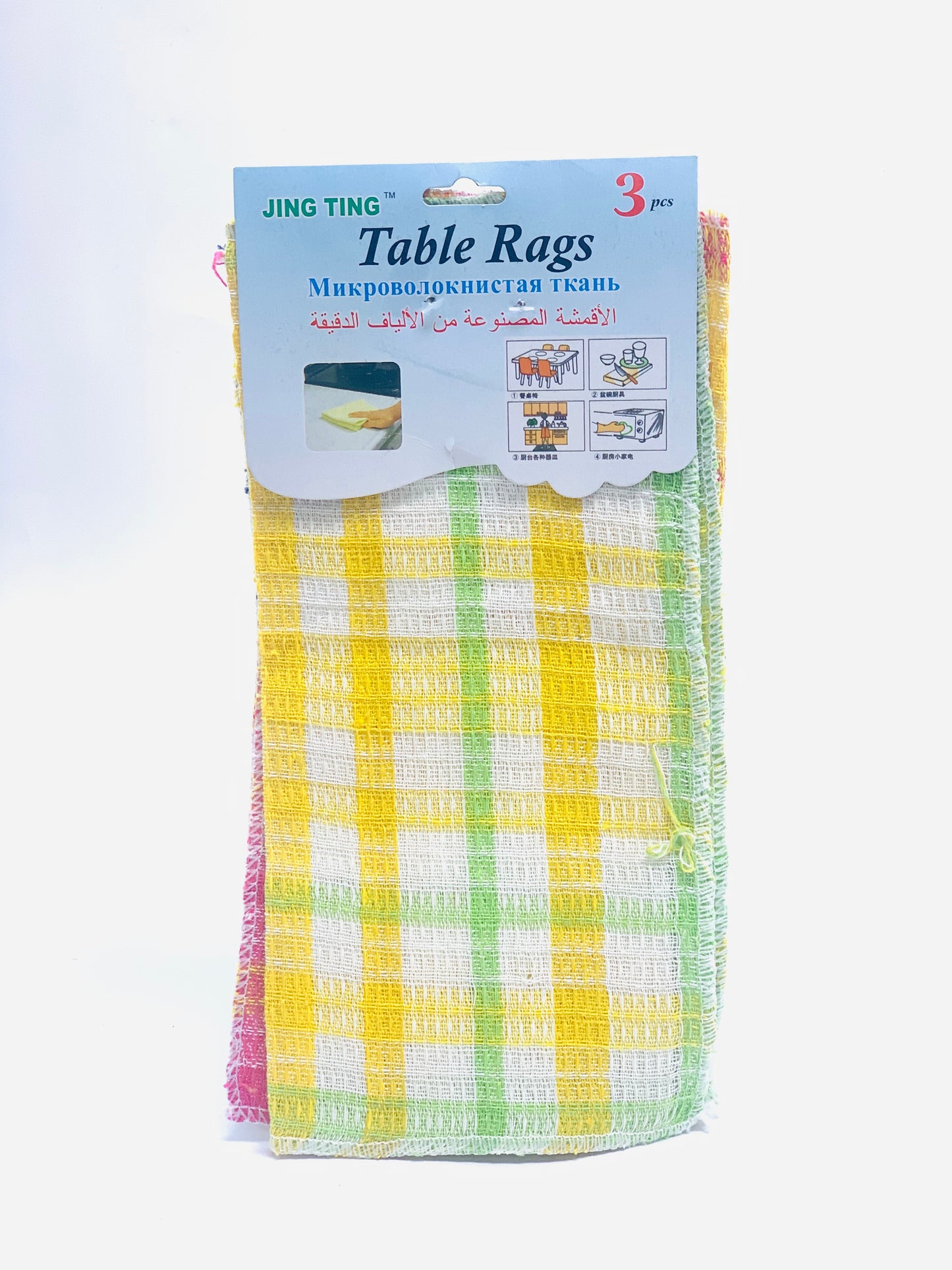 JING TING TABLE RAGS CLOTH 3PCS