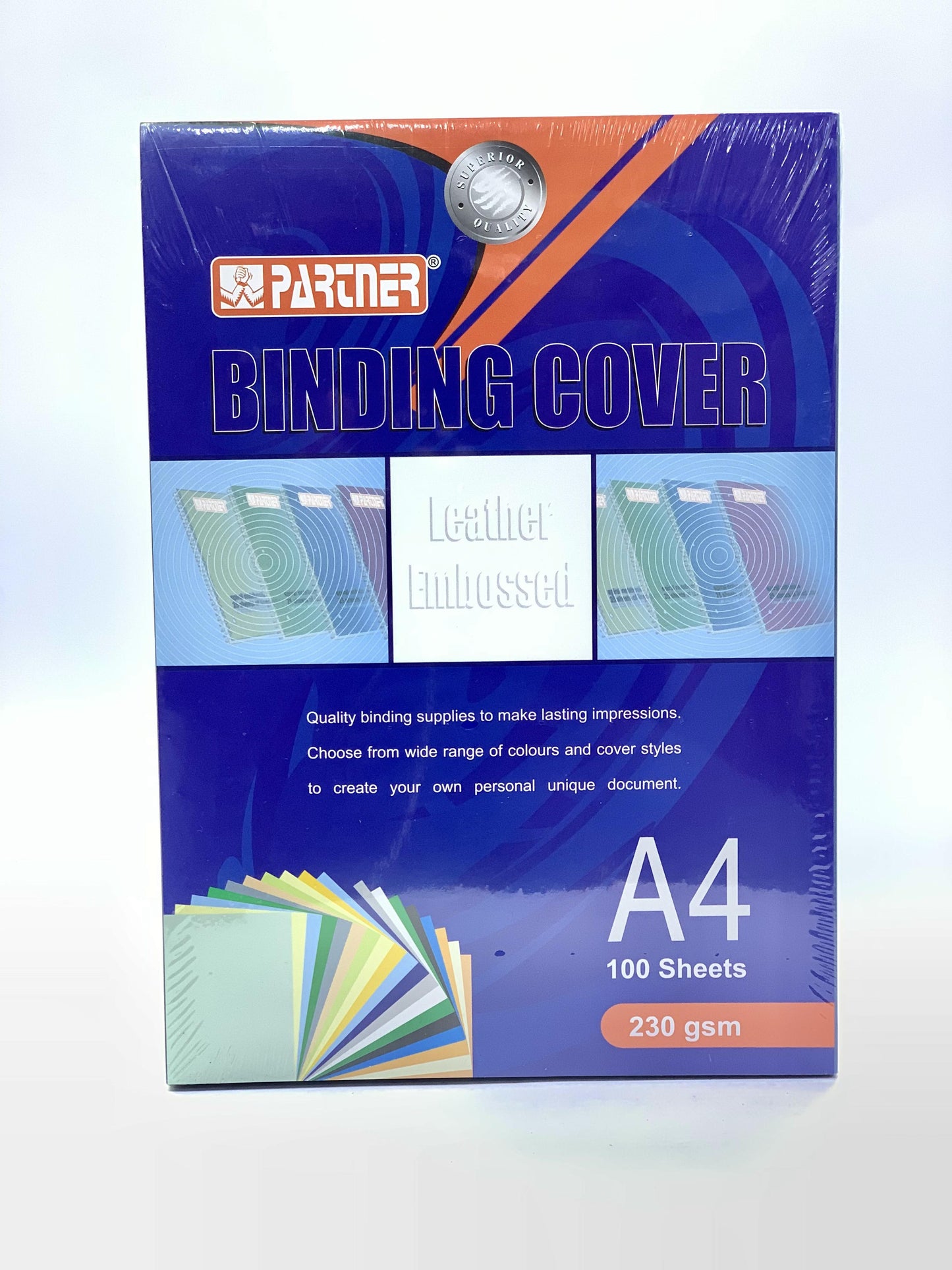 PARTNER LEATHER BINDING COVER BLACK 100 SHEETS 250 GSM
