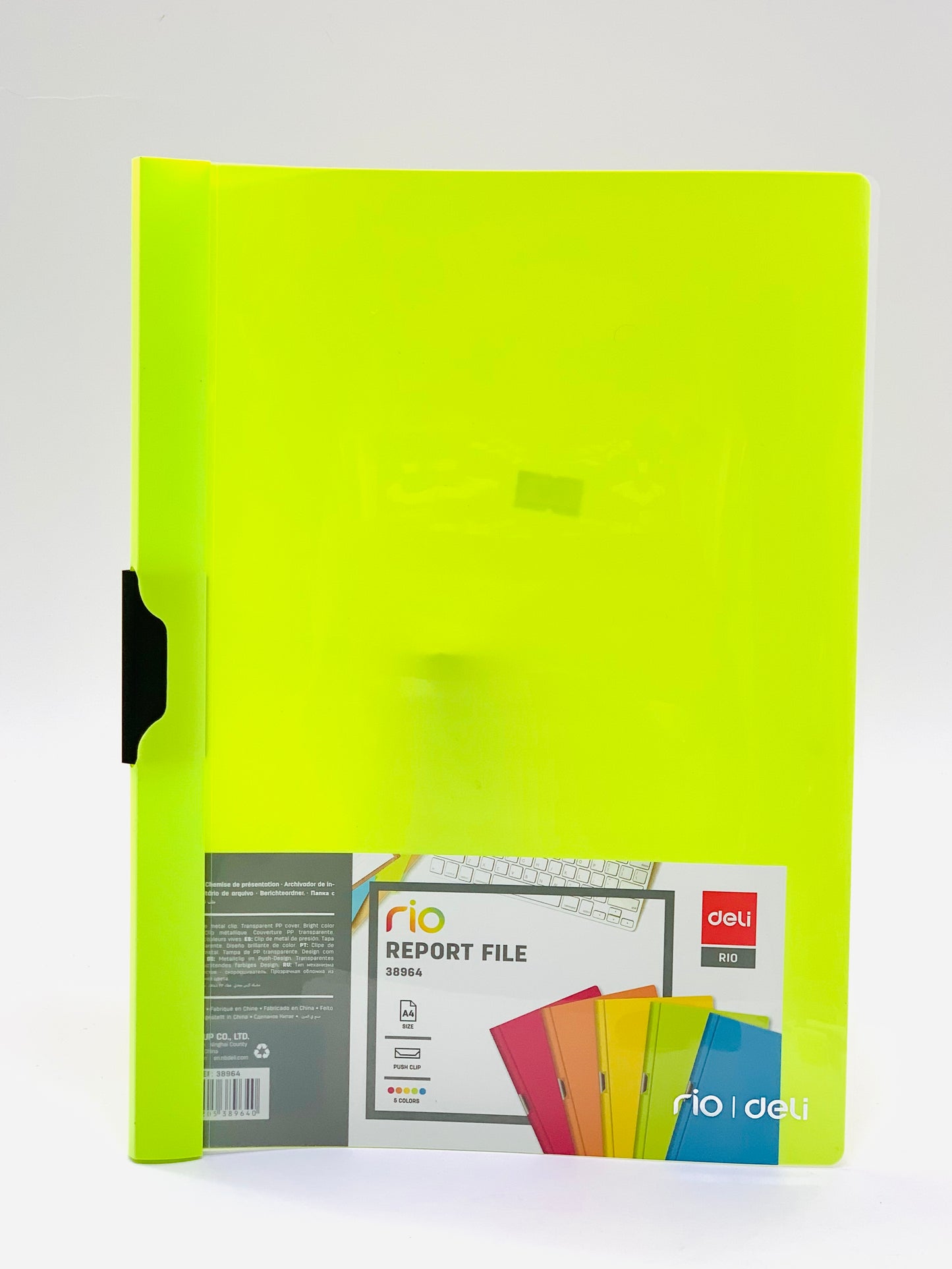 deli Foldermate Swing Clip File - A4,yellow