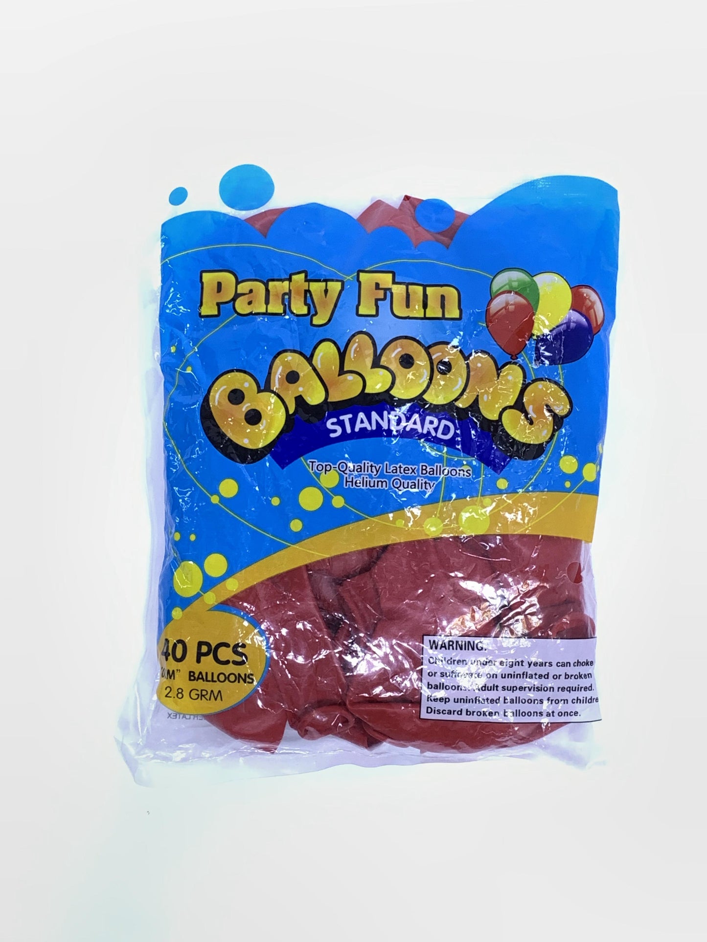 PARTY FUN BALLOONS STANDARD 40 PCS RED COLOR