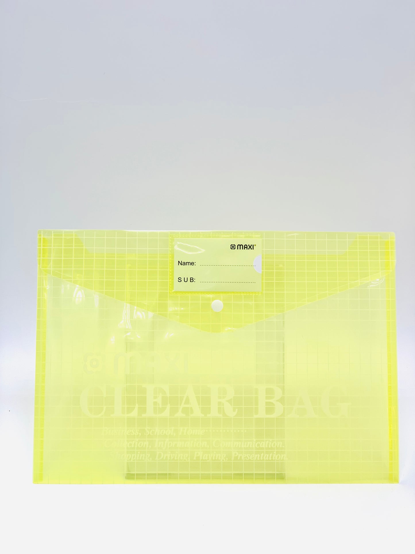Plstic Transparent Envelopes, Project Envelope Folder, A4 Letter Size