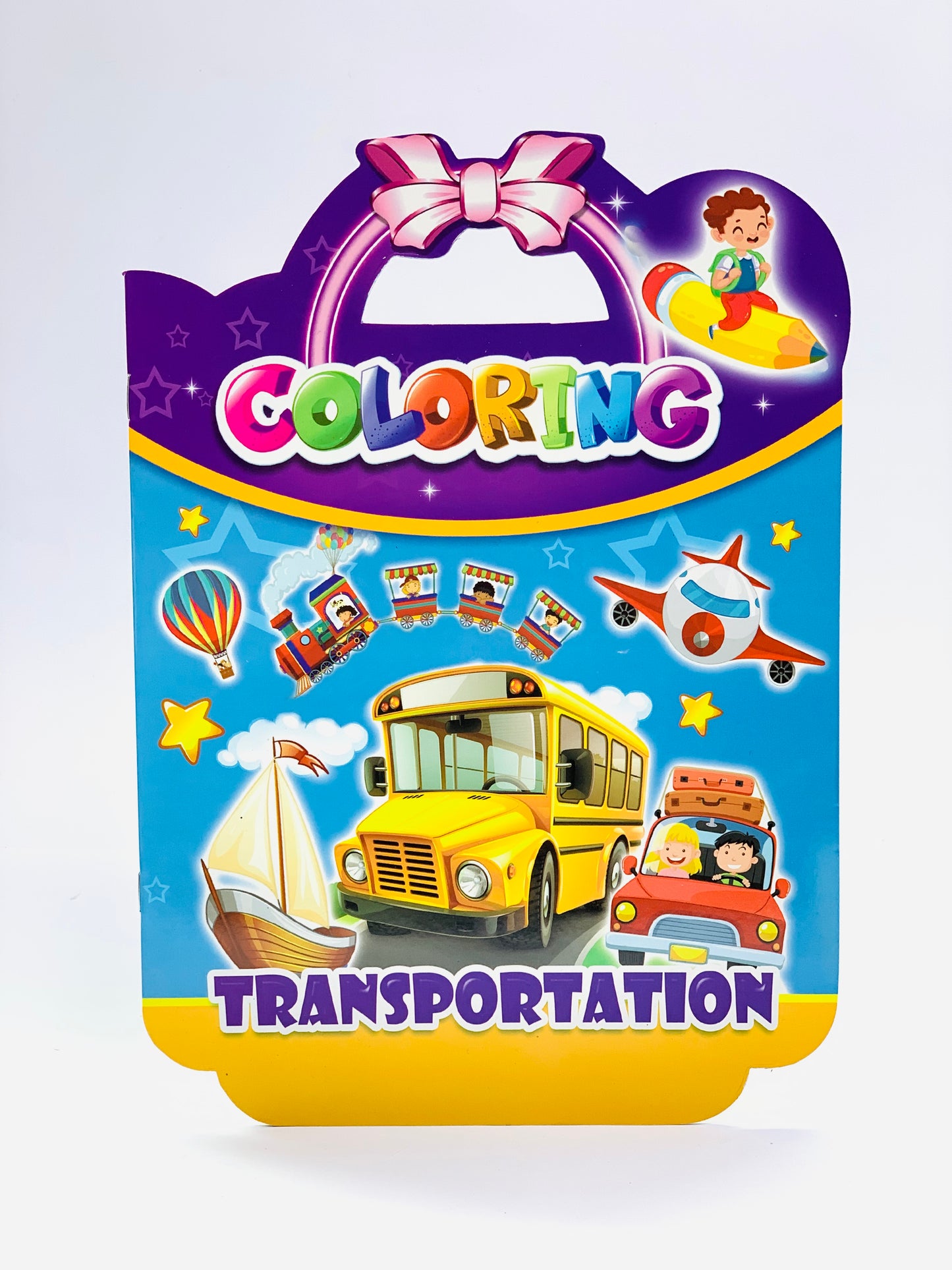 TRANSPORTATION COLORING BOOK CUTE