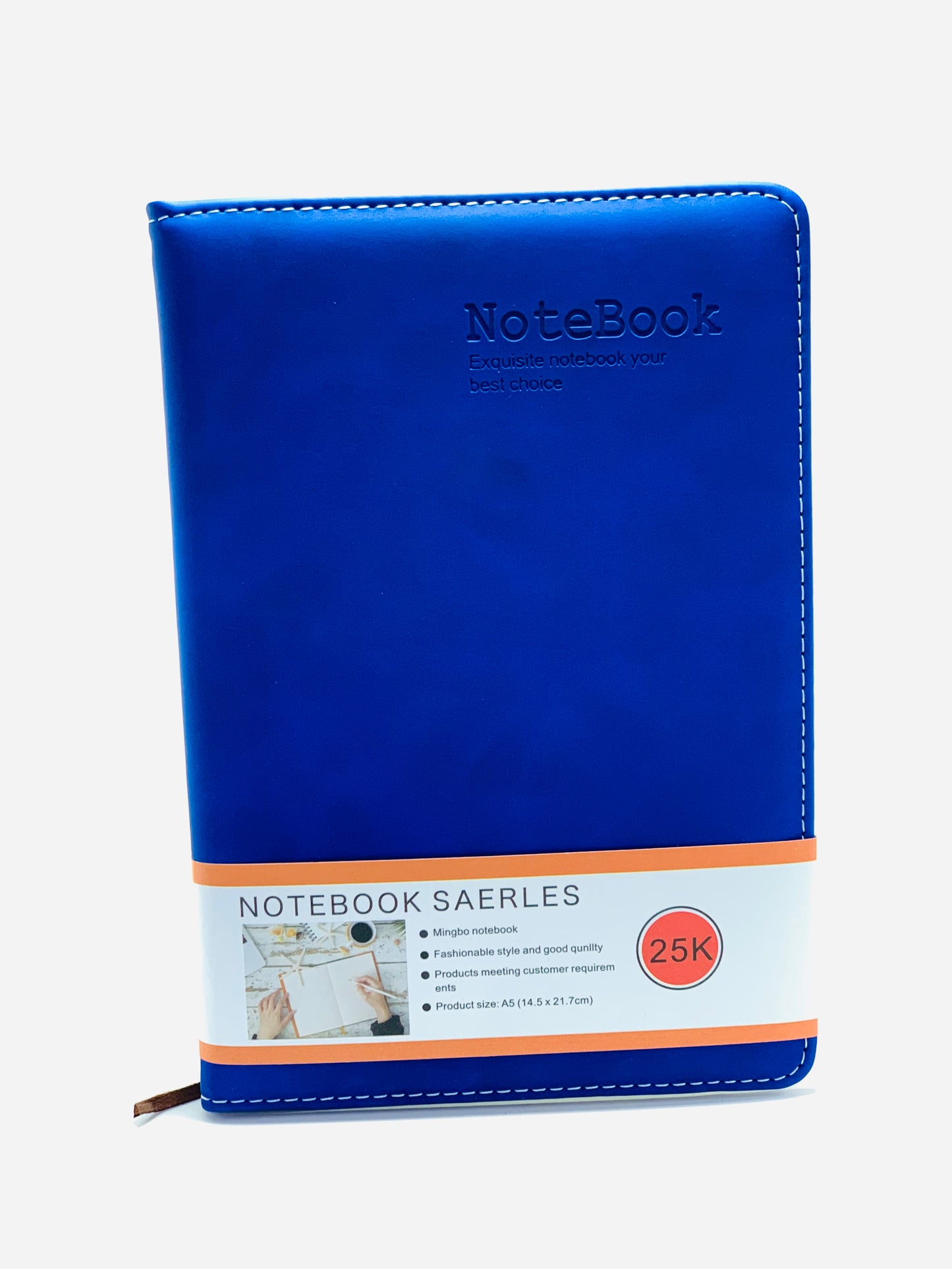 BLUE LEATHER NOTEBOOK 25K