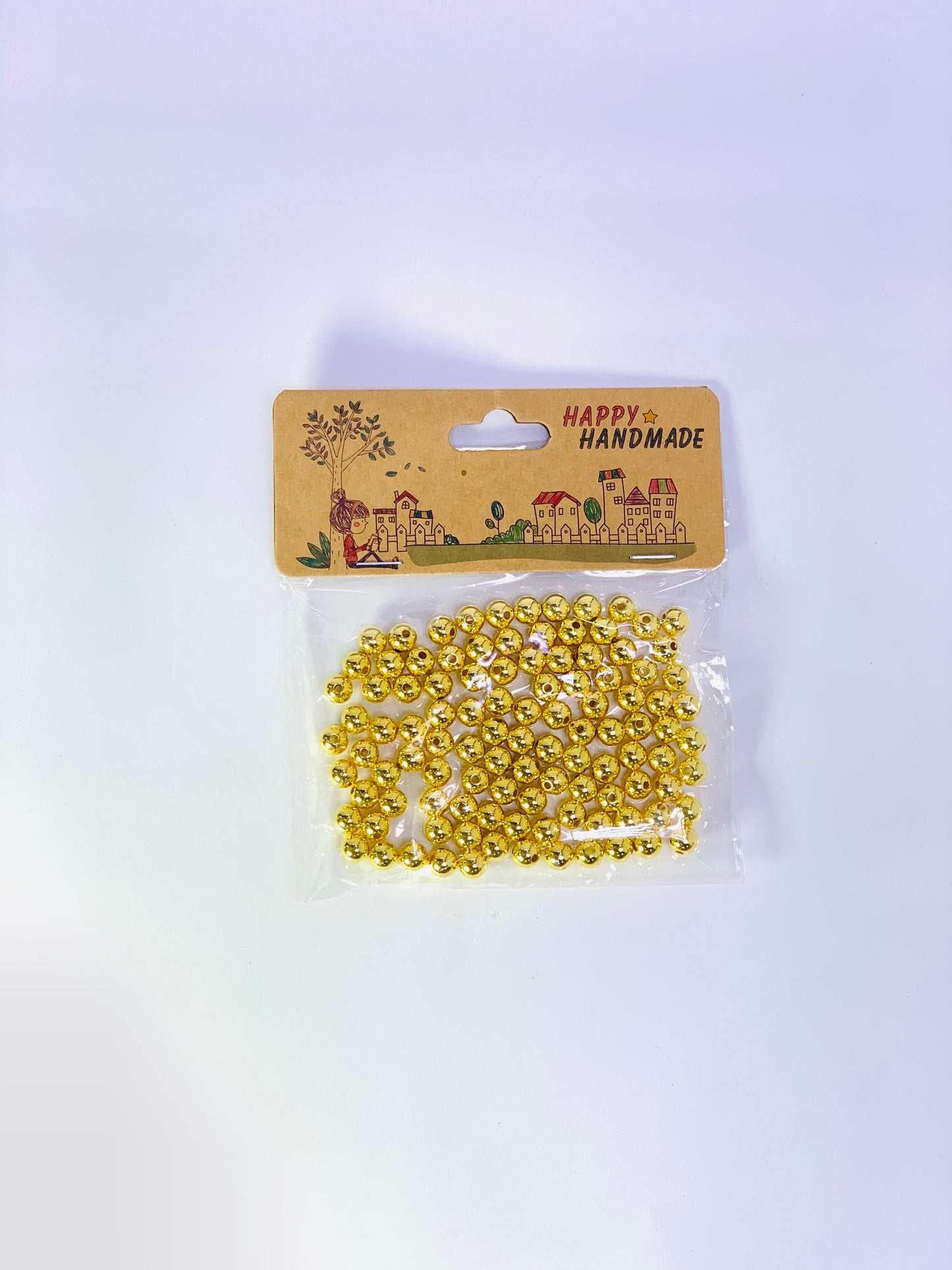 BEADS GOLD COLOR PLASTIC