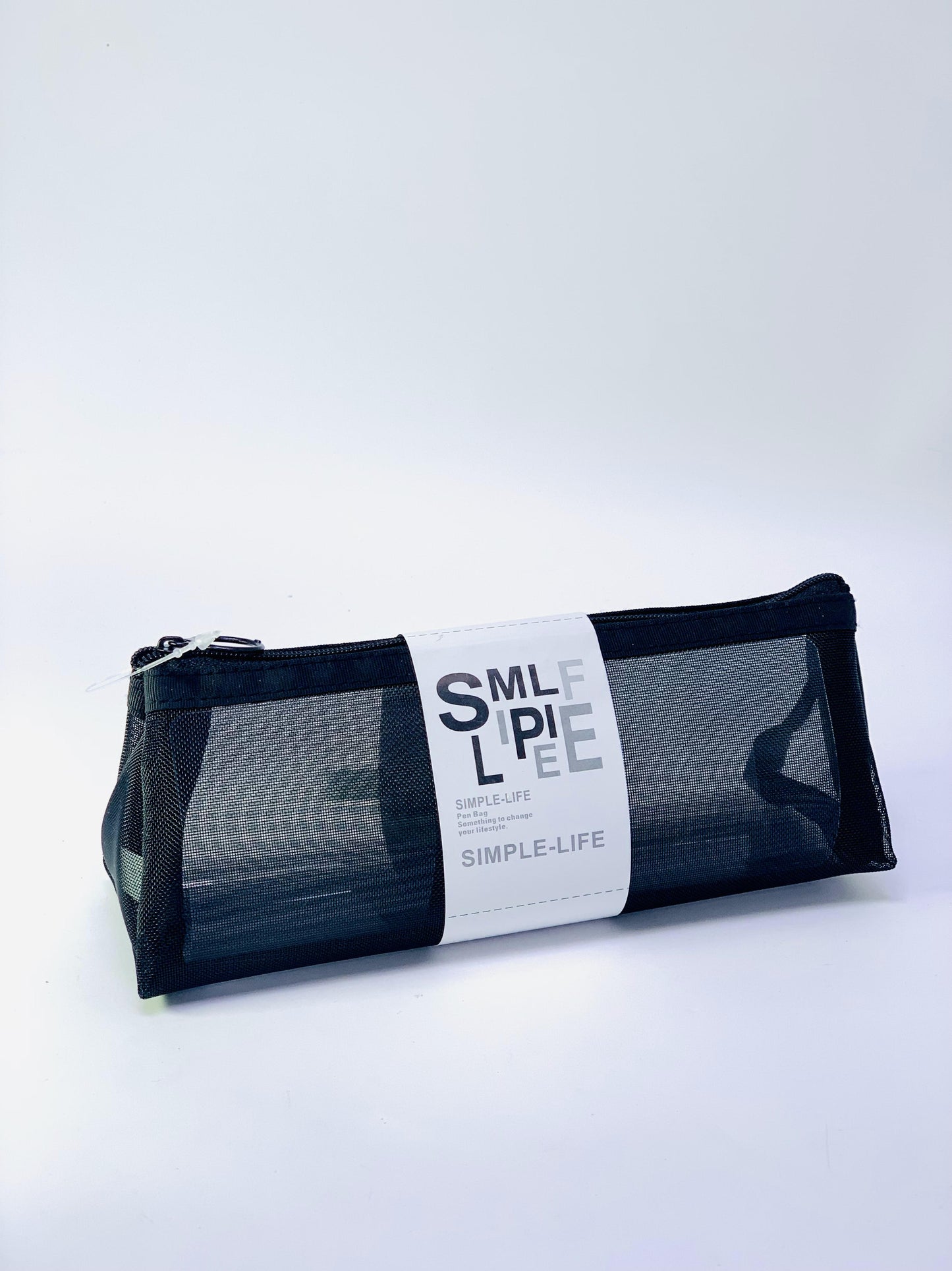 SIMPLE LIFE BLACK TRANSPARANT PENCIL CASE