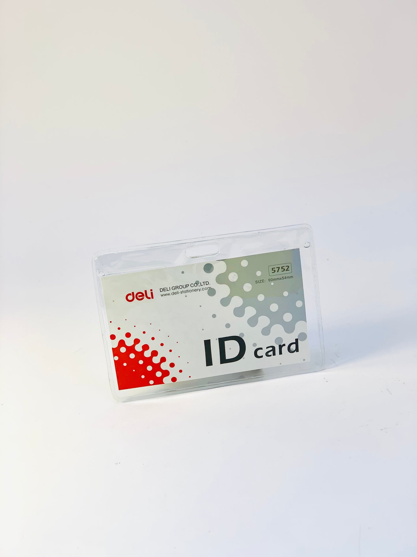DELI CLEAR PLASTIC ID CARD HOLDER 90X54MM