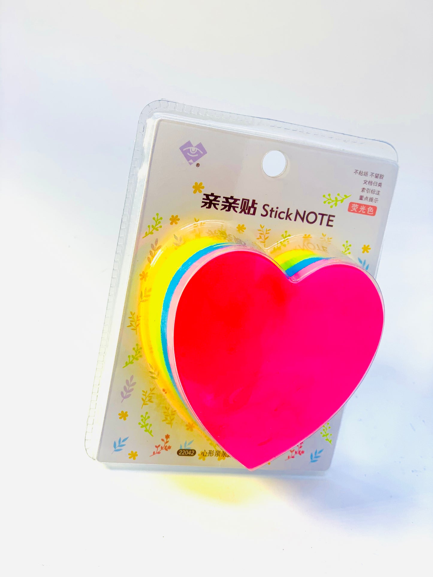 HEART STICK NOTE MULTI COLOR