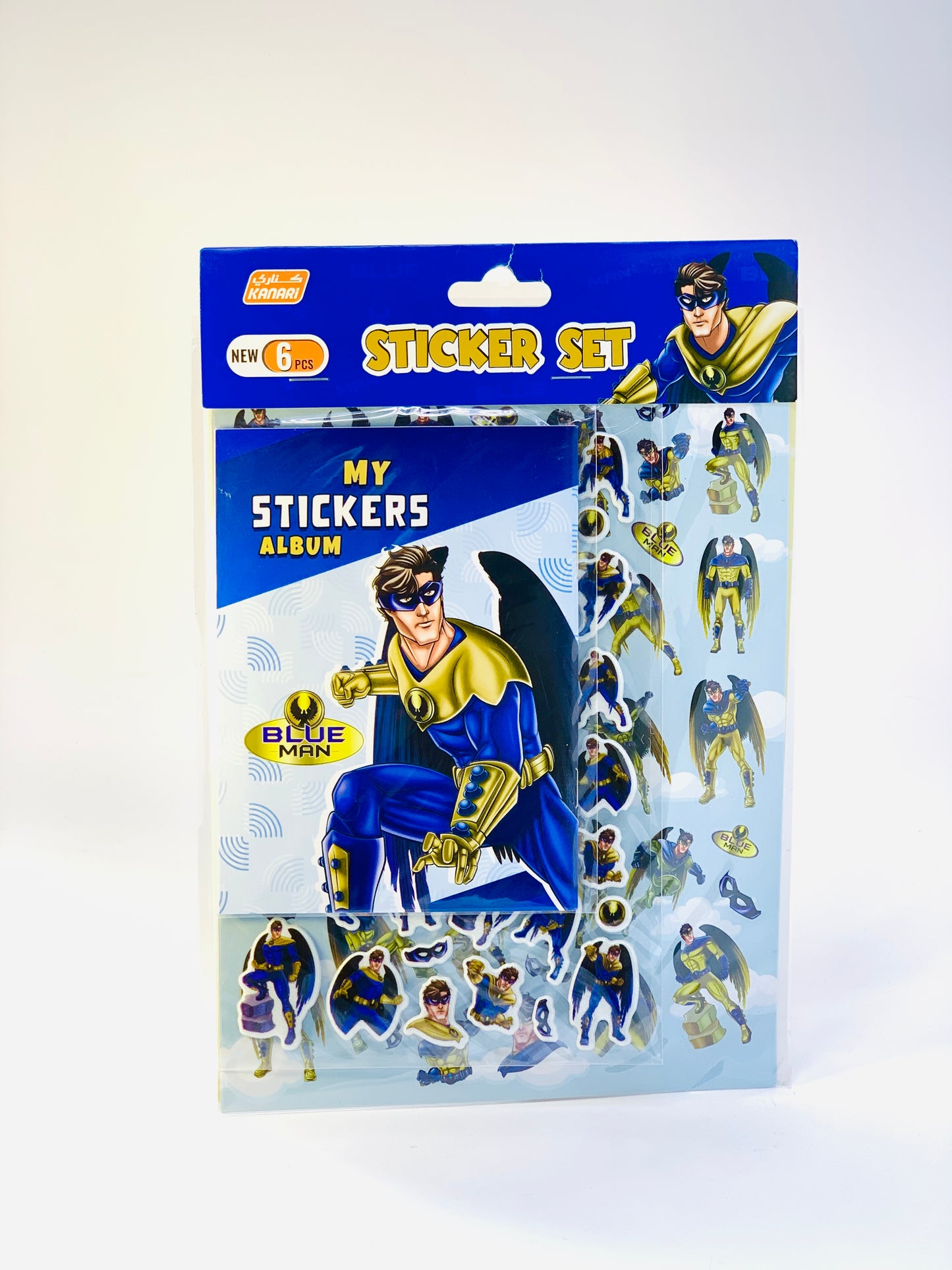 BLUE MAN STICKER SET 6PCS