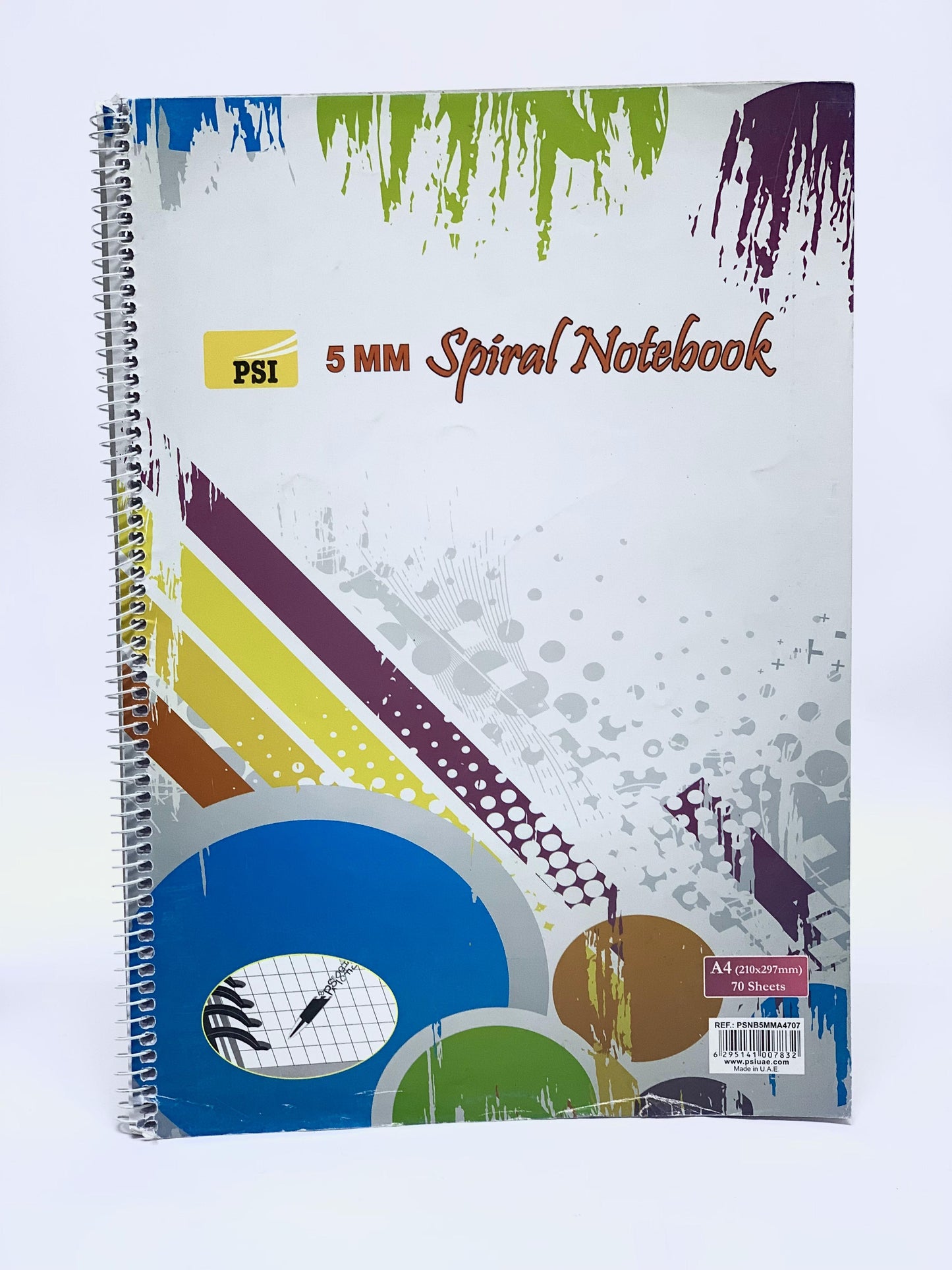 A4 PSI SPIRAL NOTE BOOK 5 MM 70 SHEETS