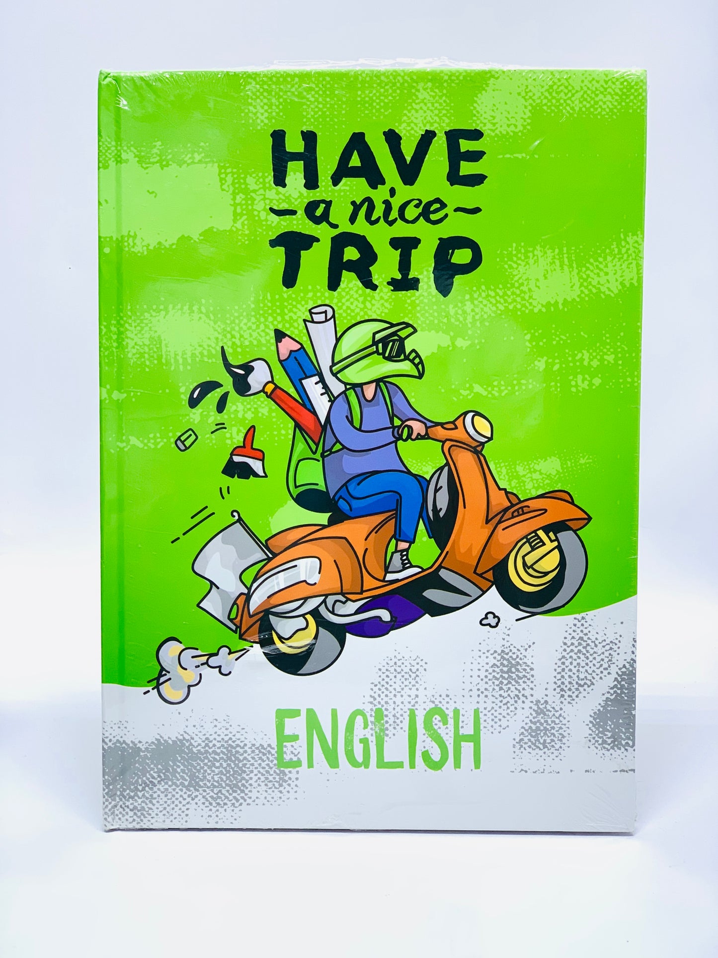 A4 ENGLISH 4 LINE NOTE BOOK WITH DESIGN HARD COVER 100 SHEETS