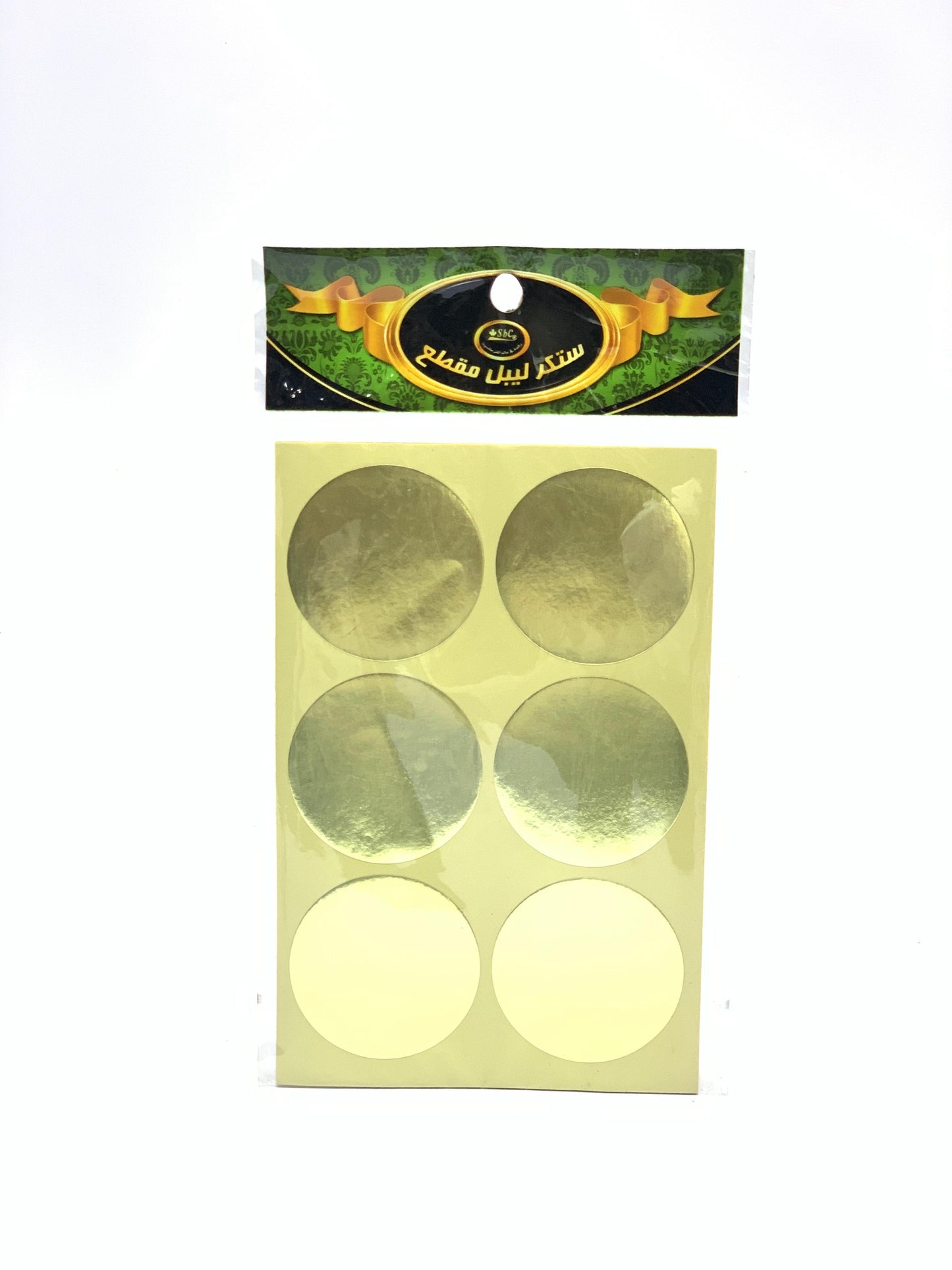 SBC PEAL LASER ROUN GOLD LABEL STICKER 1X10 SHEETS