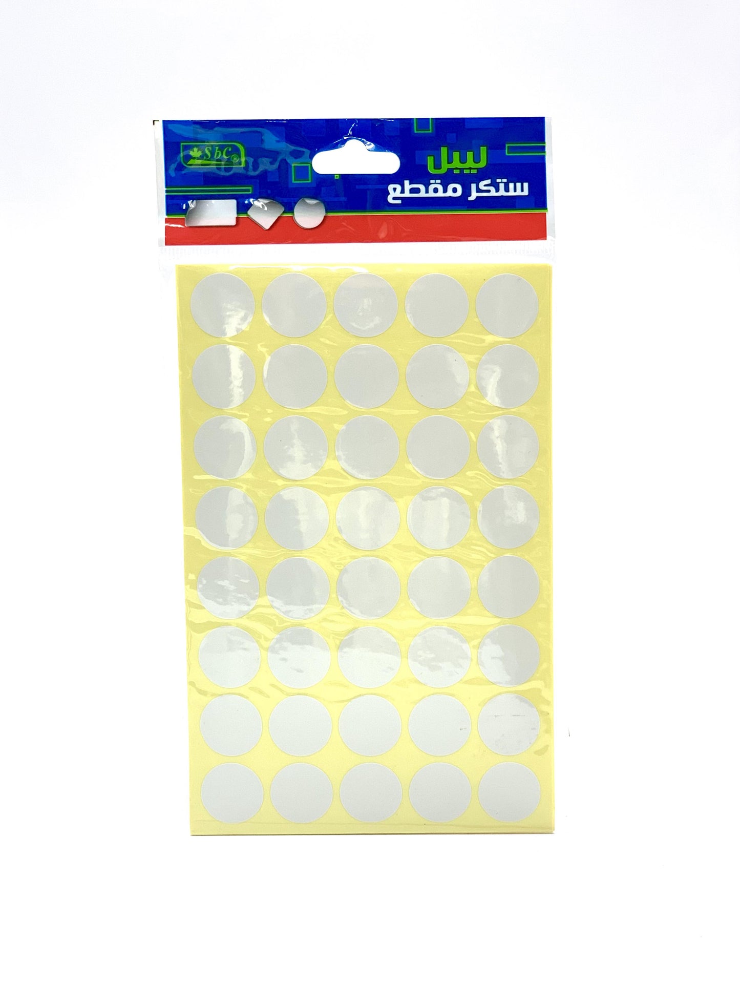 SBC WHITE ROUND LABEL 1X10 SHEETS