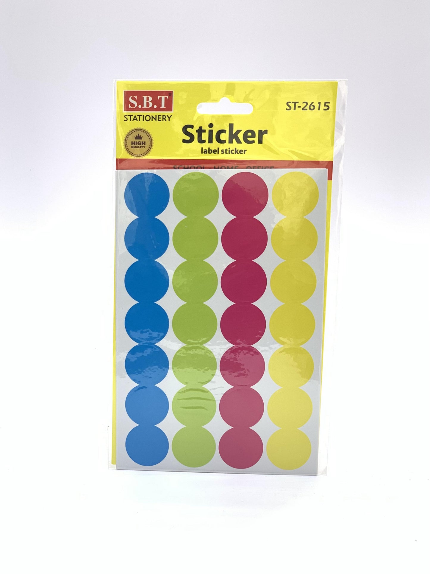 SBT ROUND MIX COLOUR STICKER 1X10 SHEETS