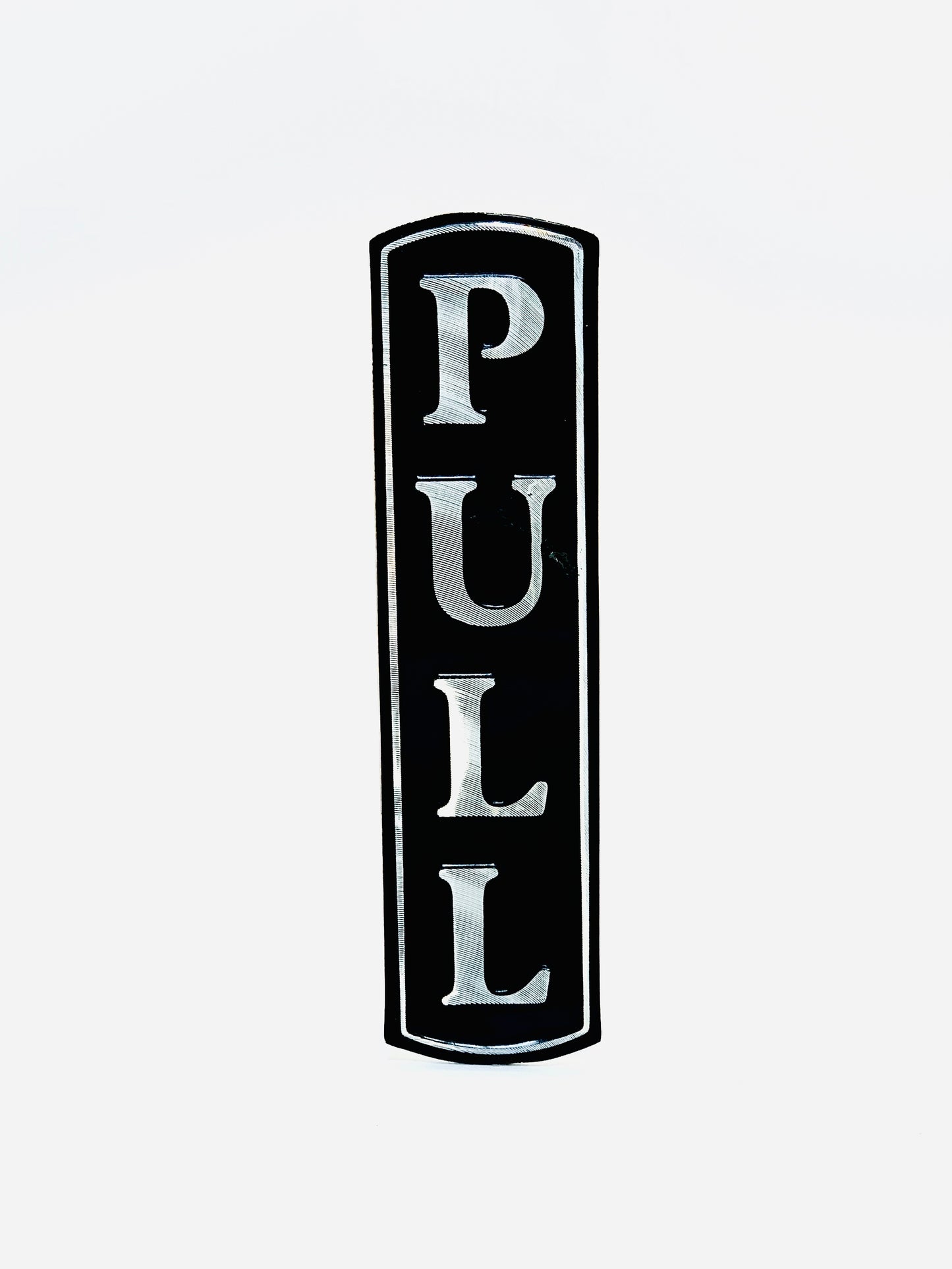 PULL SIGN STICKER BLACK