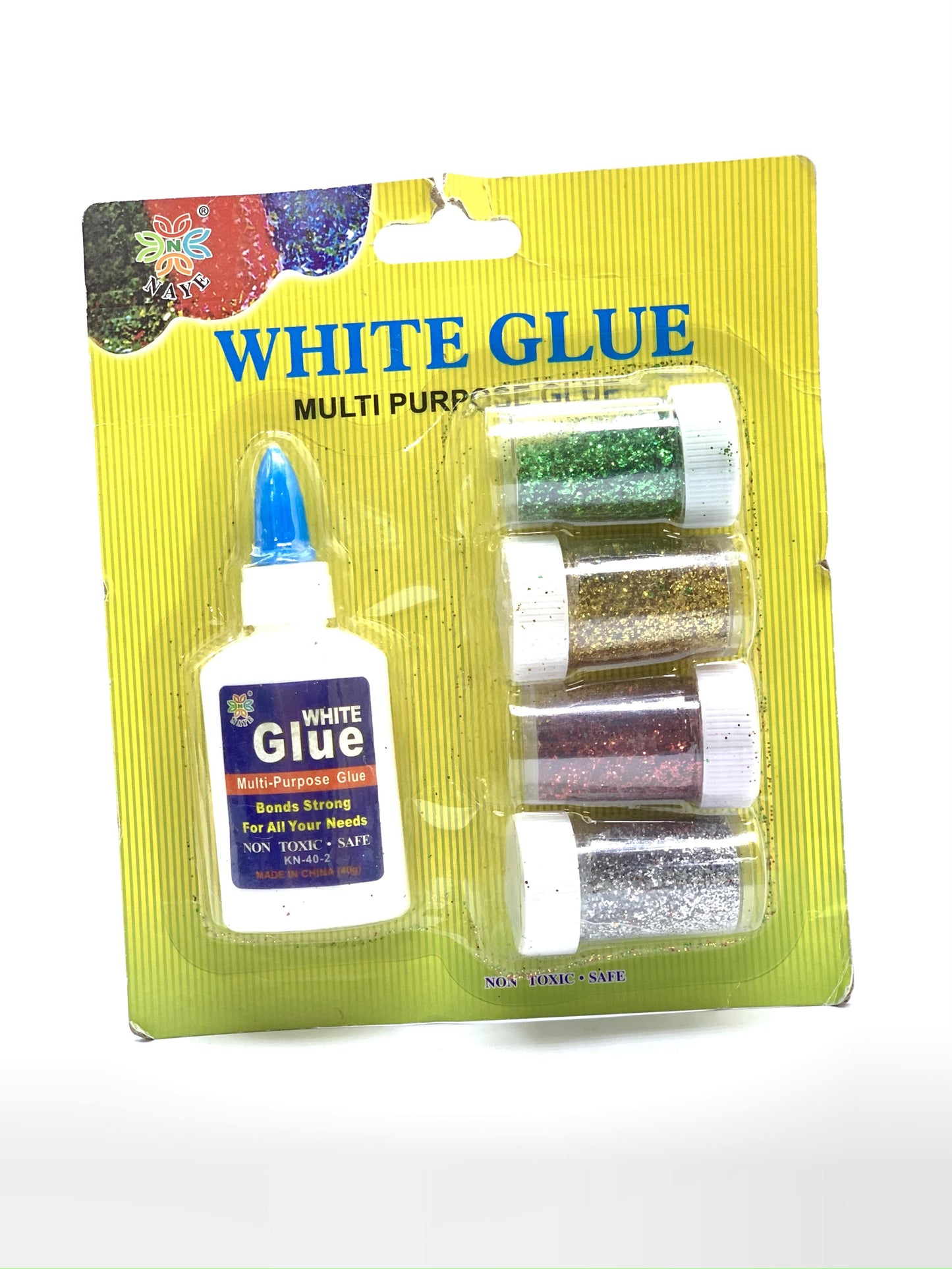 WHITE GLUE WITH 4 GLITTER