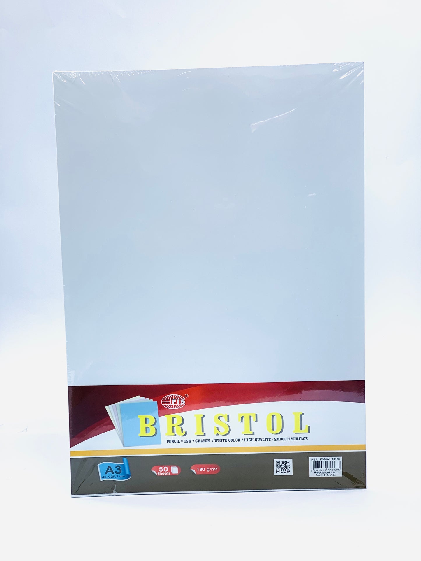 A3 BRISTOL BOARD 180 GSM 1X50