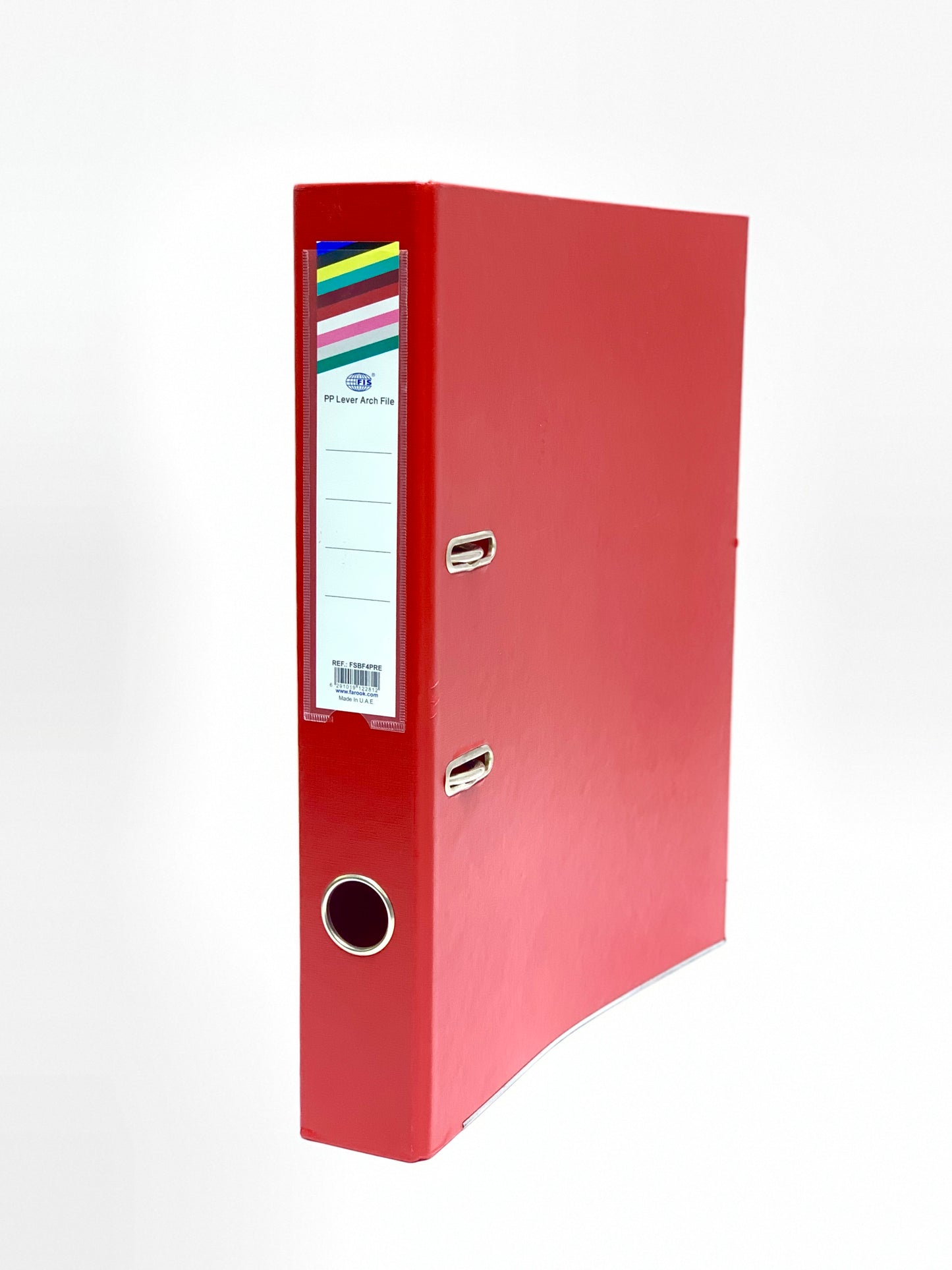FIS صندوق ملفات ضيق لون احمر مقاس 21X29.7 سم