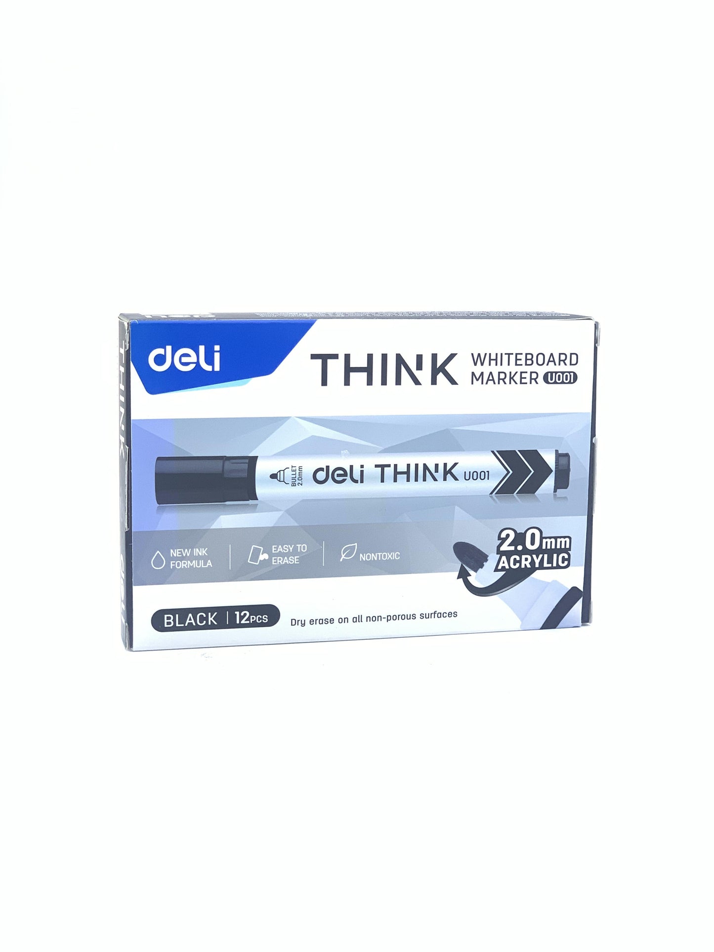 DELI WHITE BOARD MARKER BULLET TIP 2.0 MM BLACK