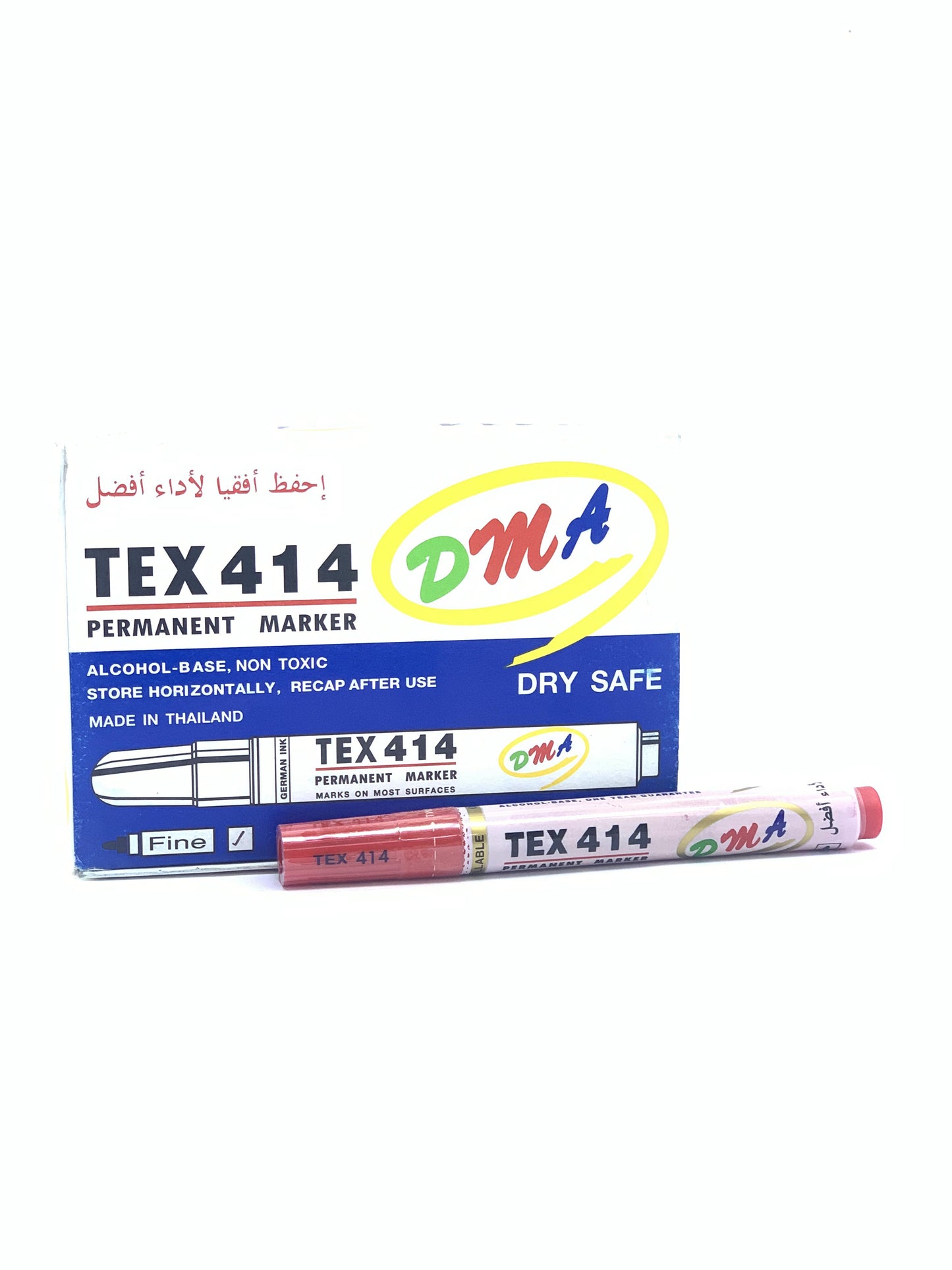 TEX PERMANENT MARKER RED 1X12