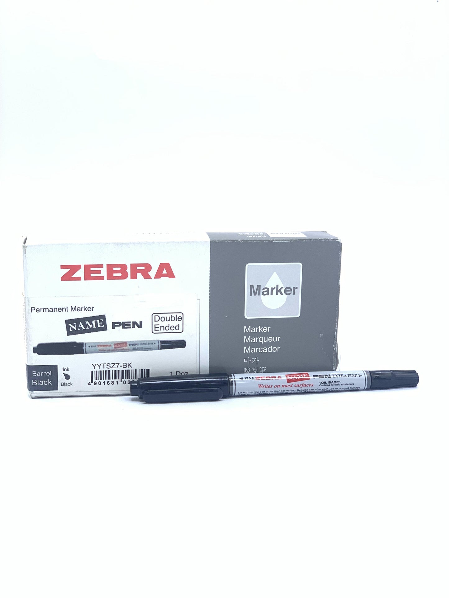 ZEBRA TWIN PERMANENT MARKER 1X12 BLACK