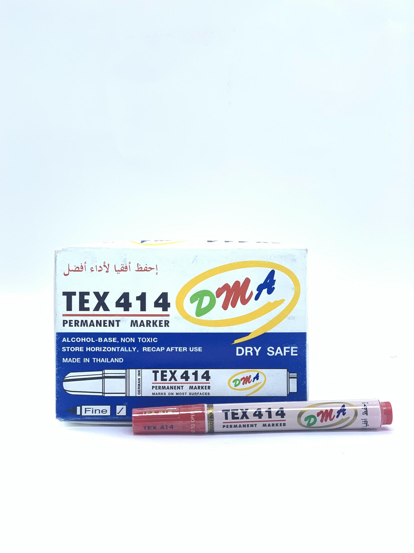 TEX 414 PERMANENT MARKER RED BULLET TIP 1X12