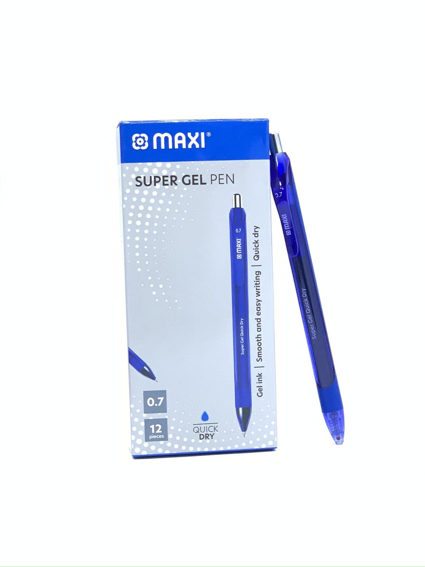 MAXI Super Gel Pen 0.7 mm 12 pcs pack Blue