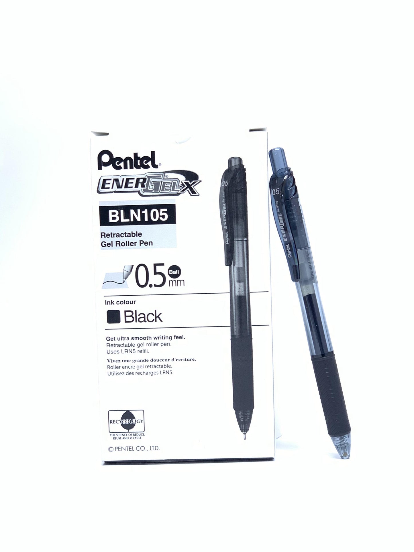 Pentel Energel Gel Pen - Pack of 12 Pieces (BlACK )