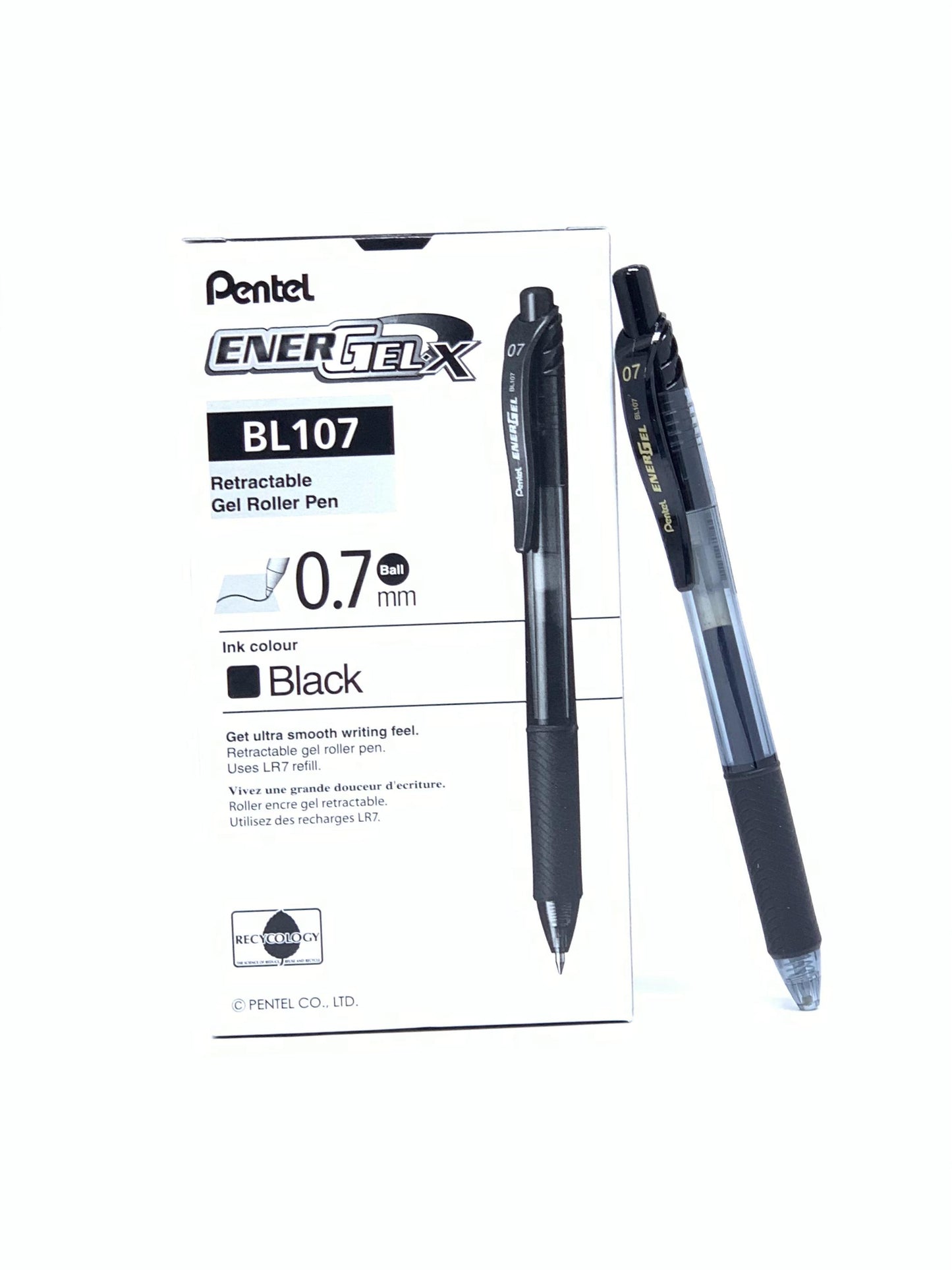 PENTAL ENERGEL 0.7 MM BLACK 1X12