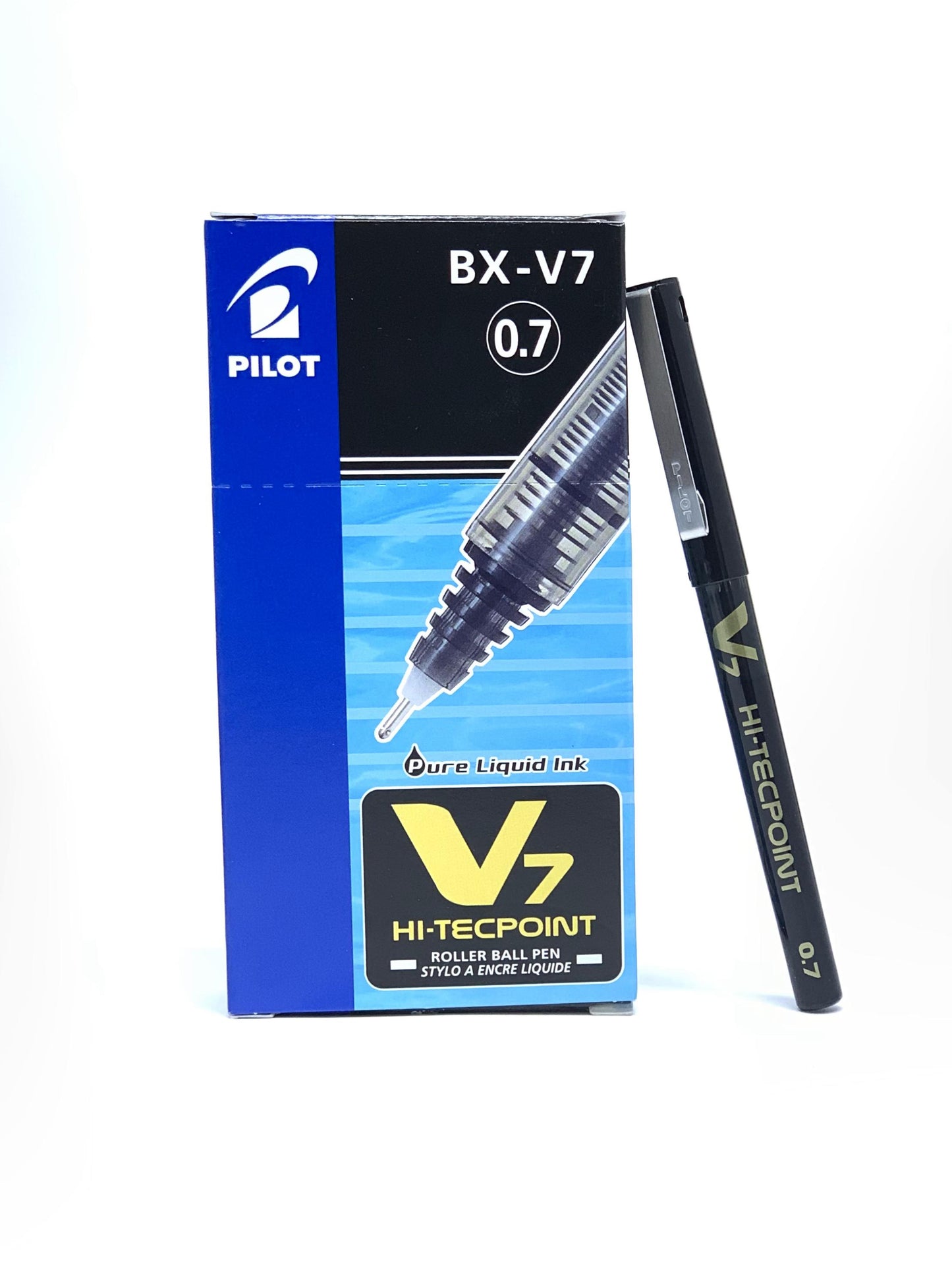 Pilot BX-V7-4L V7 Hi-Techpoint Roller Ball Pen 1X12 BLACK