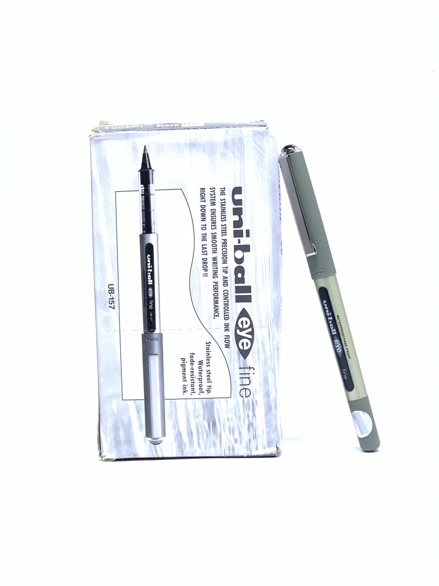 Uniball Eye Fine Roller Pen - Ub157, Black - Pack of 12 Pieces