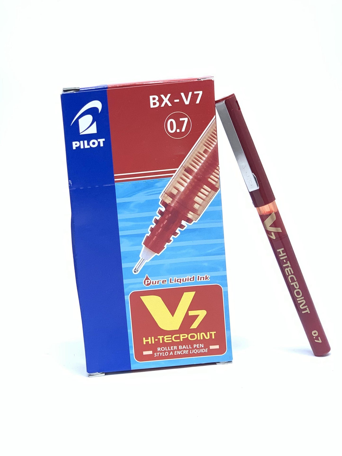 PILOT HI TECPOINT BX-V7 0.7MM RED PACK OF 12