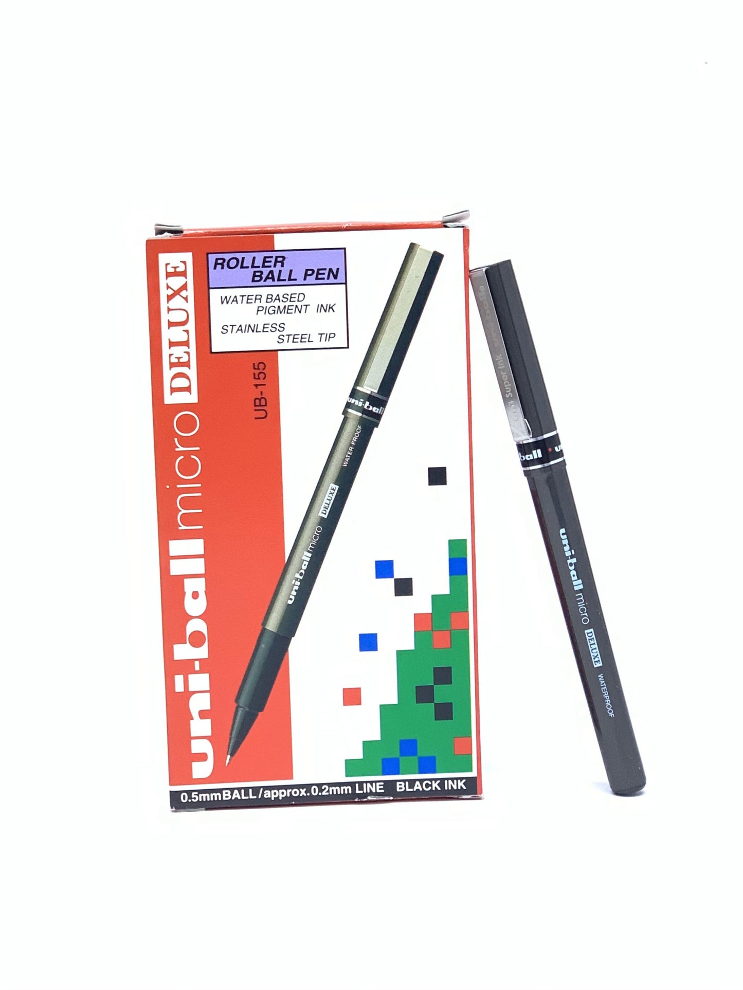 UNI BALL MICRO DELUXE 0.5MM BLACK PACK OF 12