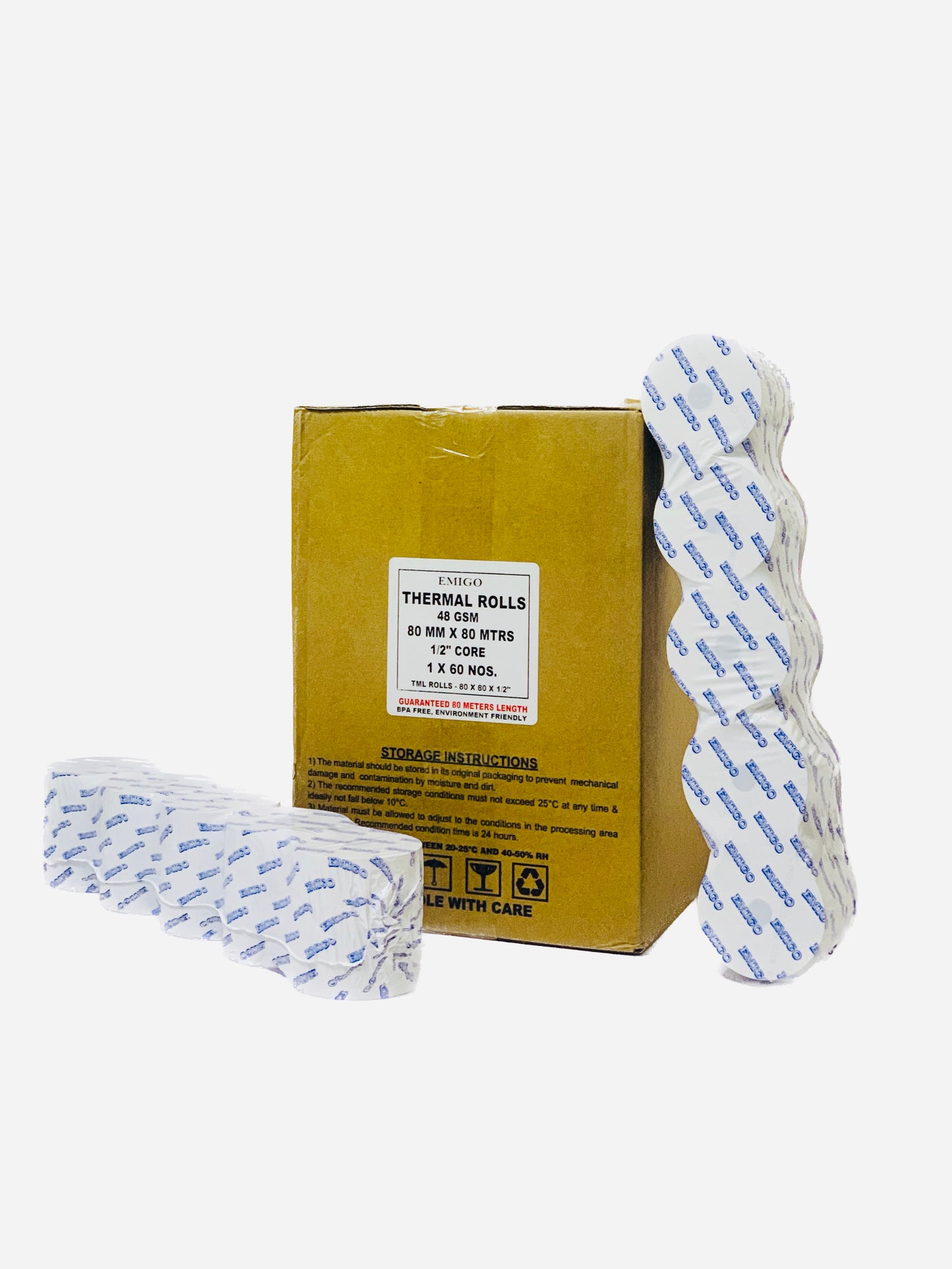 THERMAL ROLL 80X80 EMICO BRAND (1X60 PCS IN BOX ) FOR POS PRINTERS