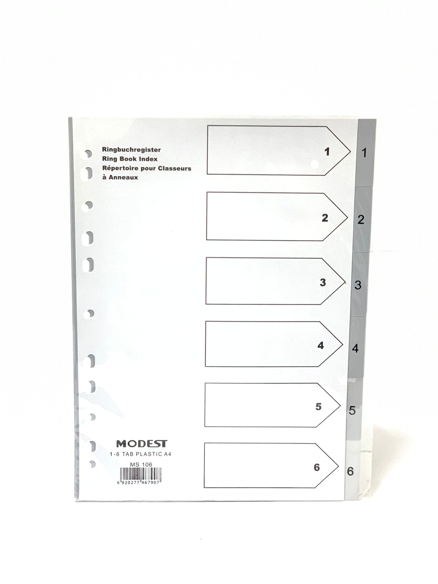 فواصل 6 لون رمادي Pvc A4