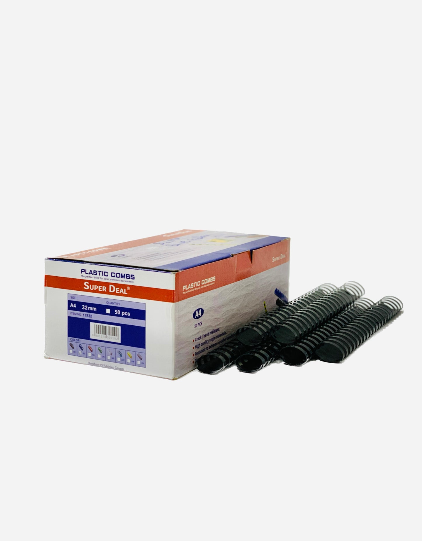 super deal plastic binding combs black 32 mm (50pcs )