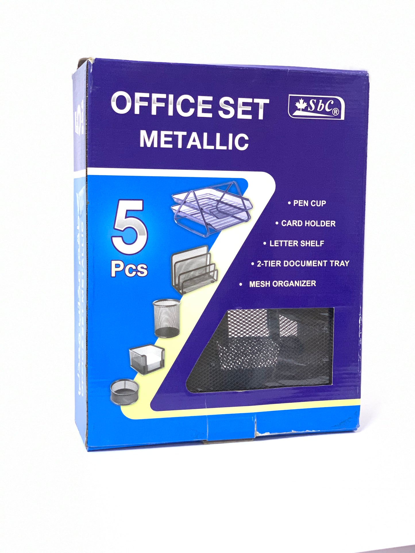 SBC OFFICE SET METALLIC 5 PCS SET