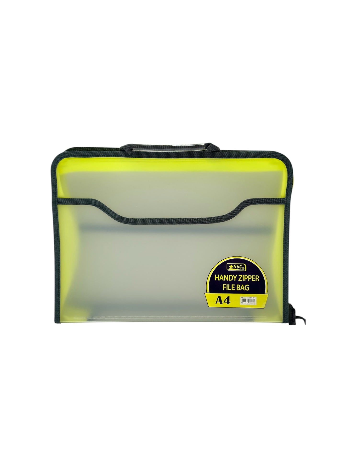 YELLOW SBC HANDY ZIPPER FILE BAG