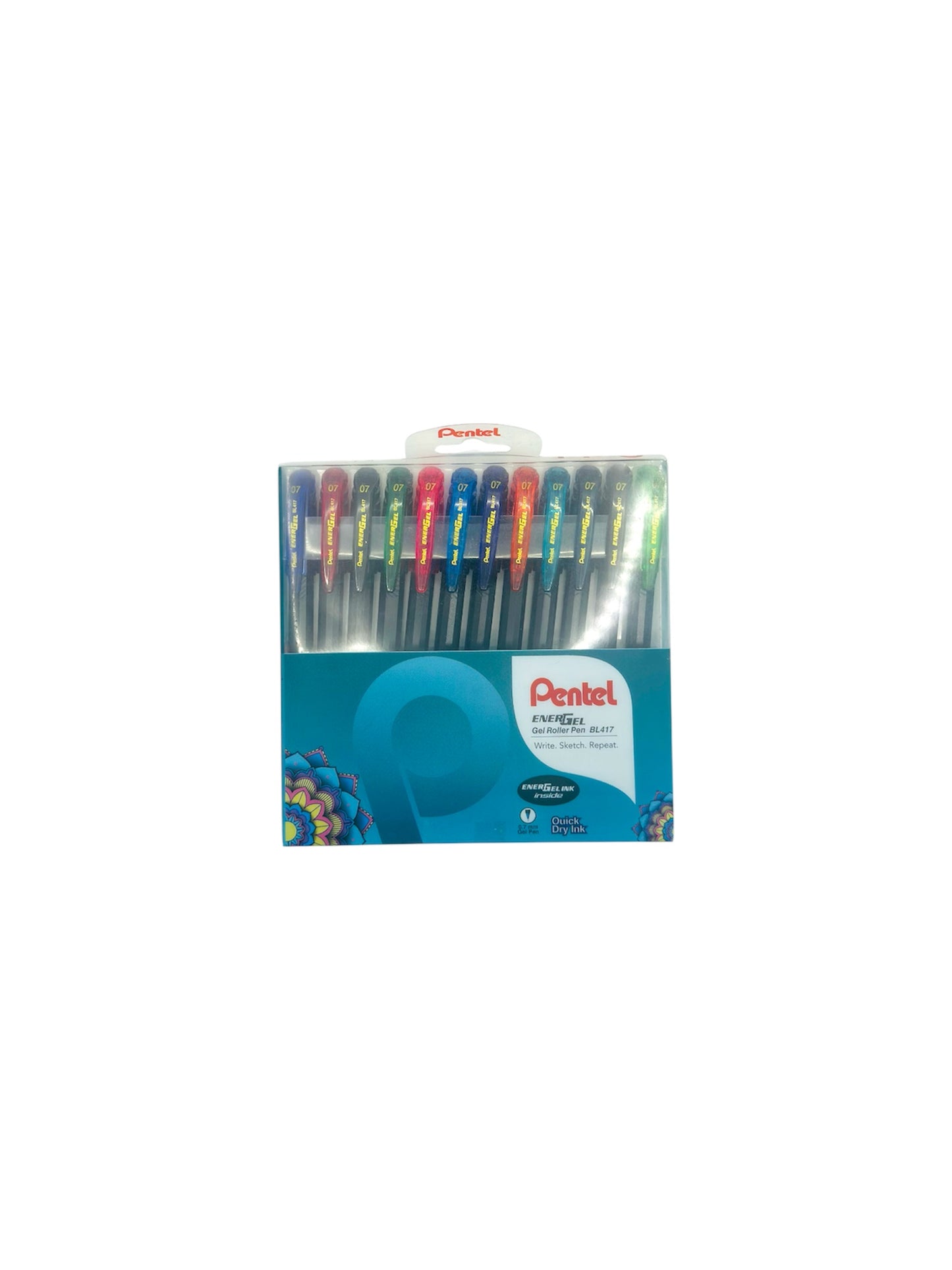 PENTEL ENERGEL GEL ROLLER PEN BL 417 0.7 12 COLOR PEN SET