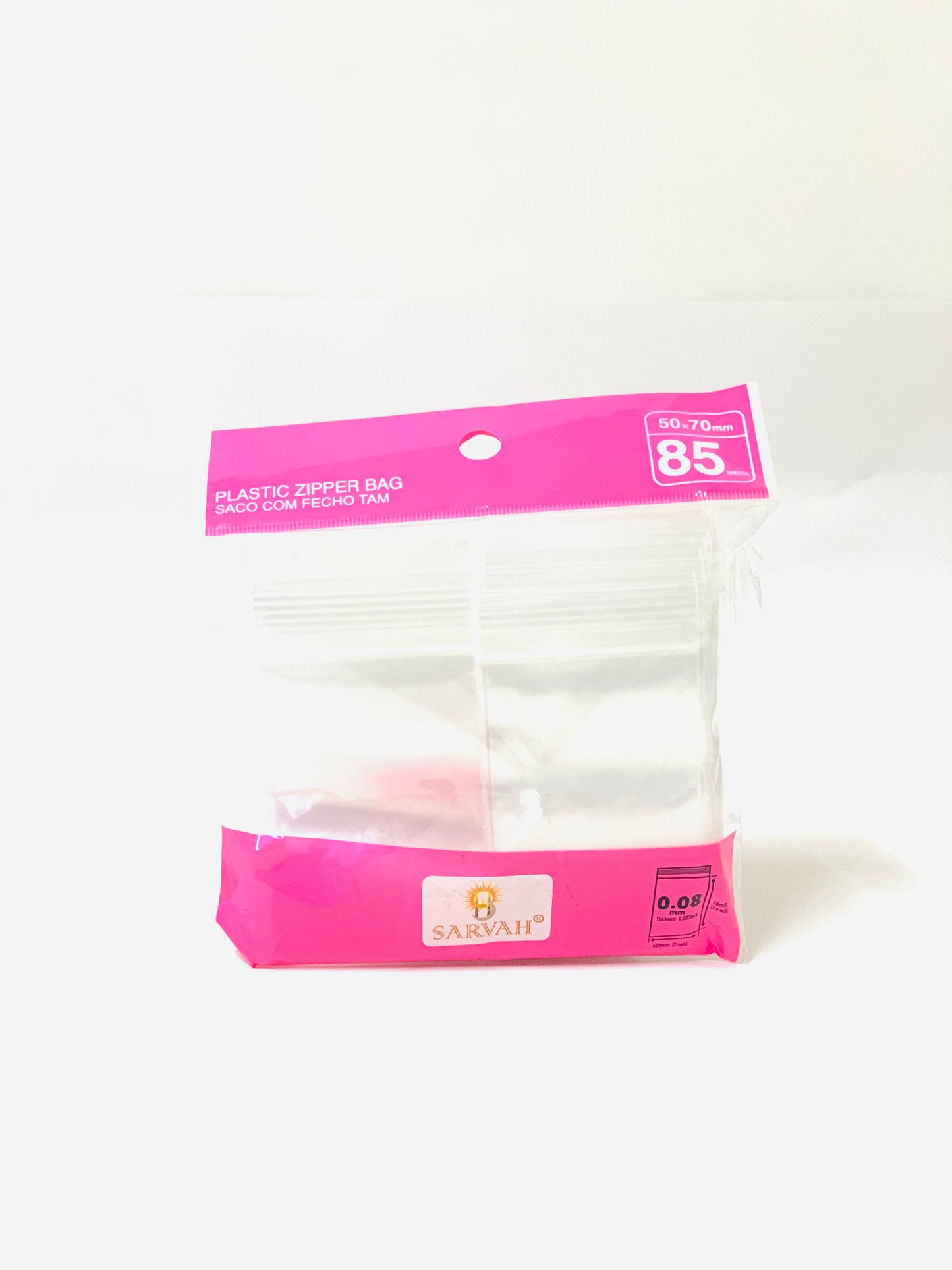 PLASTIC ZIPPER BAG SACO COM FECHO TEM 50X70MM 85PCS