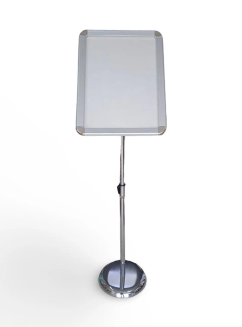 A3 Adjustable Sign Holder Stand Aluminum Pedestal Poster Stand Floor Standing