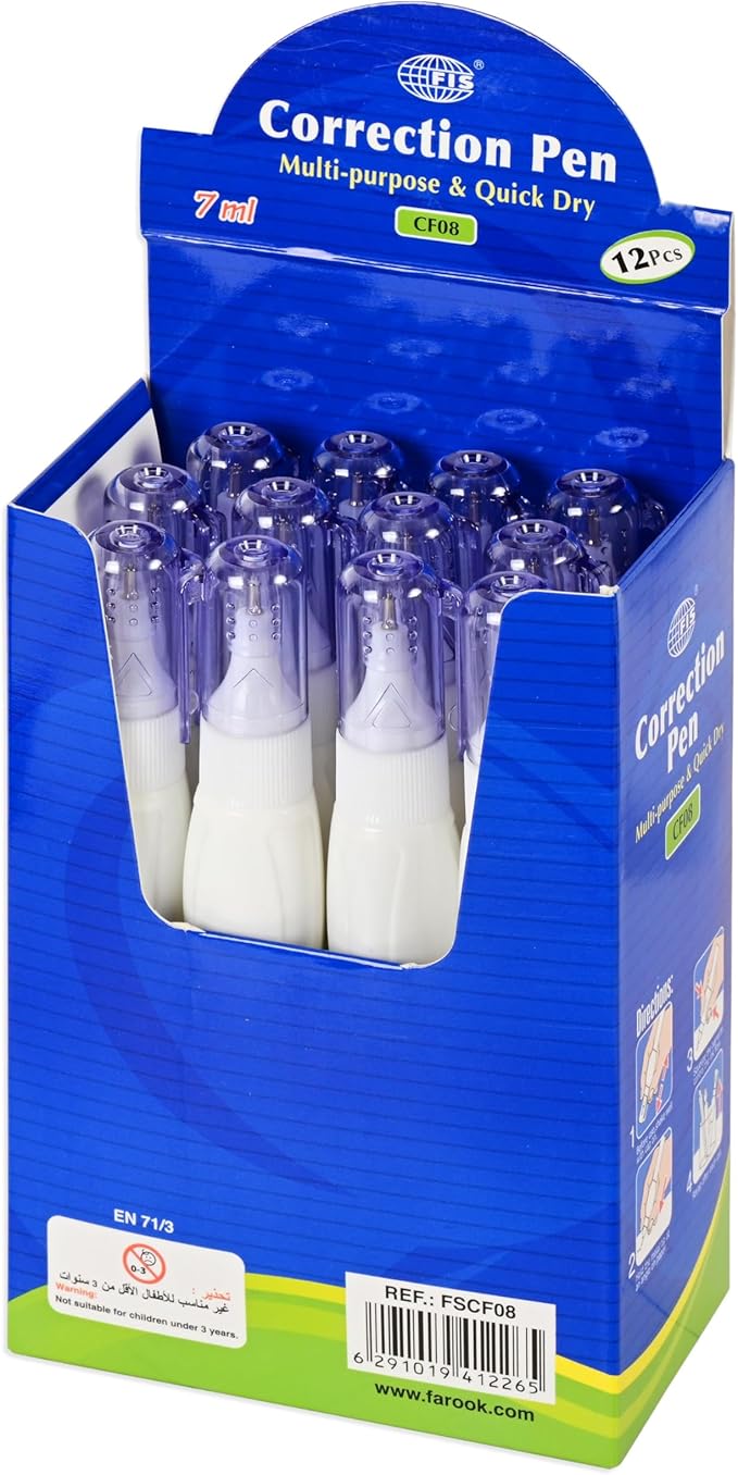 FIS Correction Pen, 12 Pieces - FSCF08
