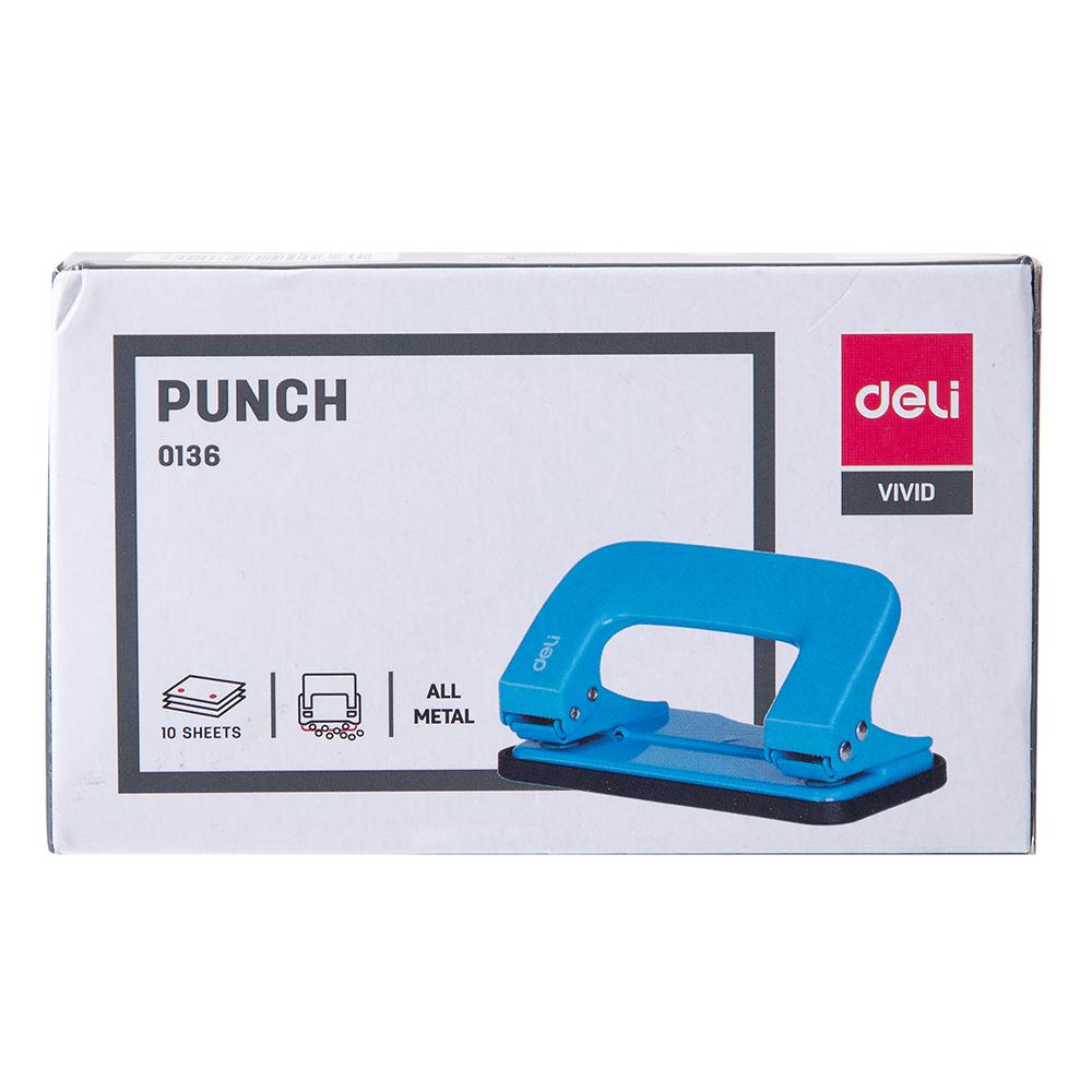 Deli 2 Hole Metal Punch 10 Sheets E0136