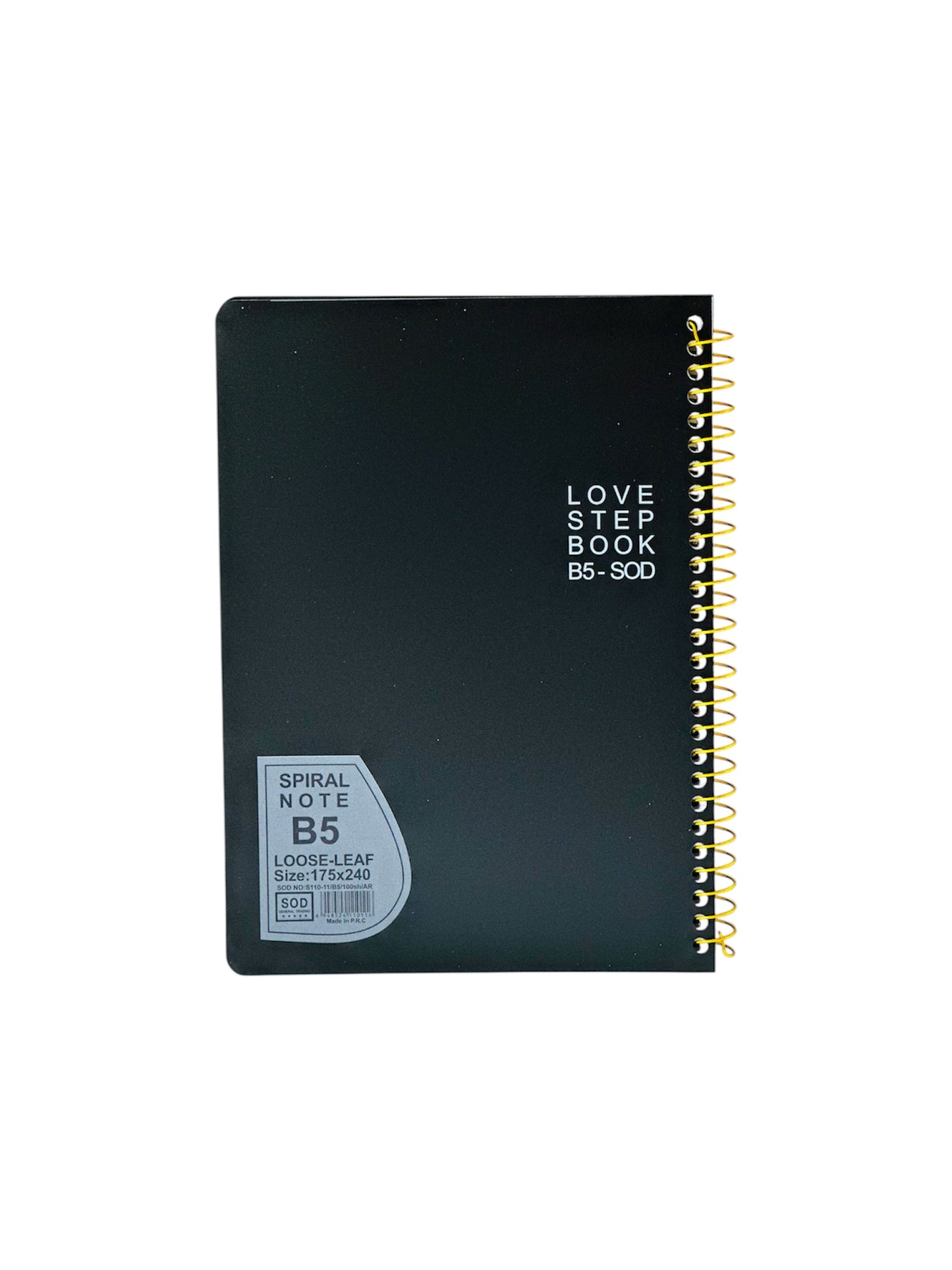 B5 BLACK SPIRAL NOTE BOOK