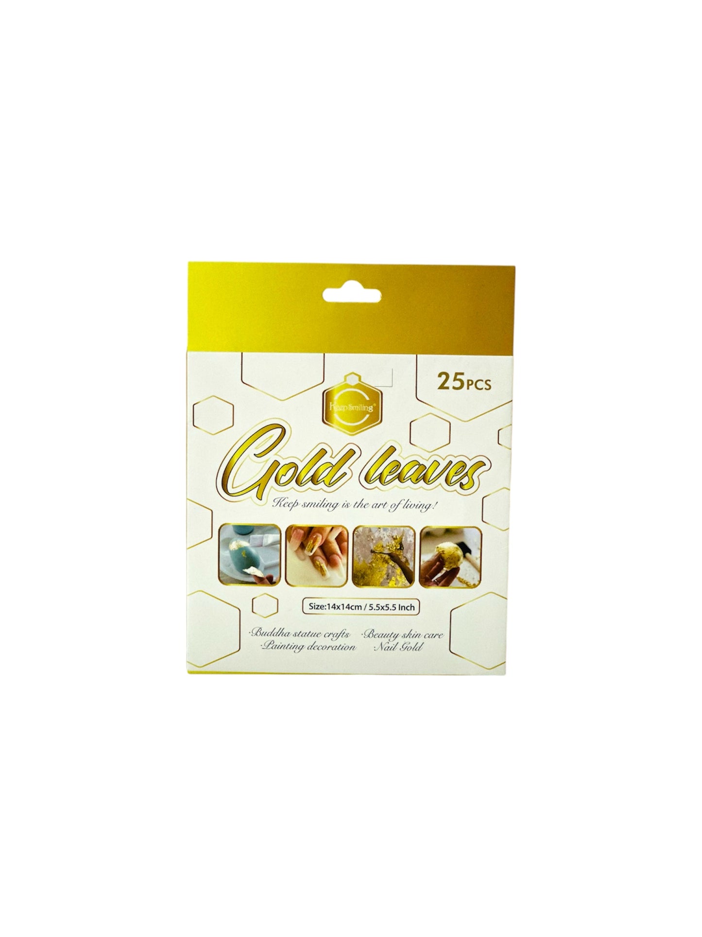 GOLD LEVES PAPER 25PCS